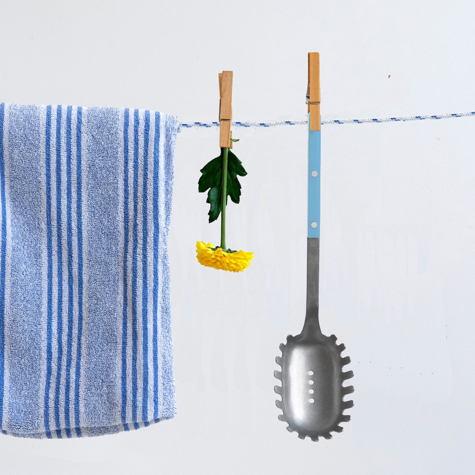 Cuillère à spaghetti Bistrot Vintage Solid, bleu pastel