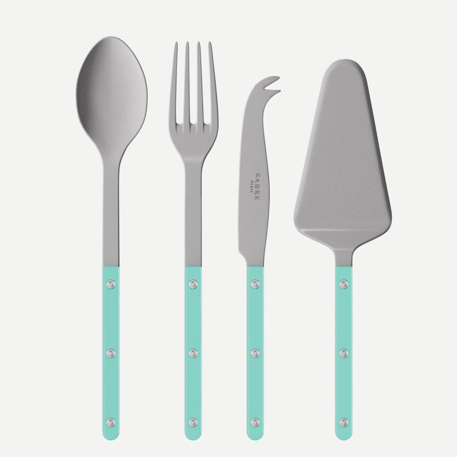 Bistrot Vintage Solid, Turquoise - Set of 4 Bistrot must-have serving pieces