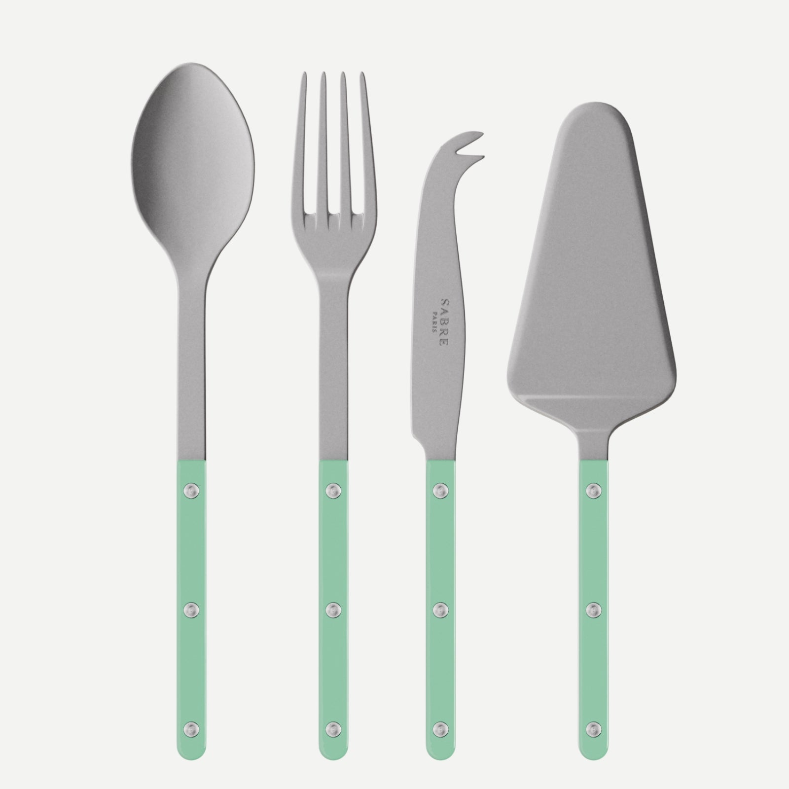 Bistrot Vintage Solid, Pastel green - Set of 4 Bistrot must-have serving pieces