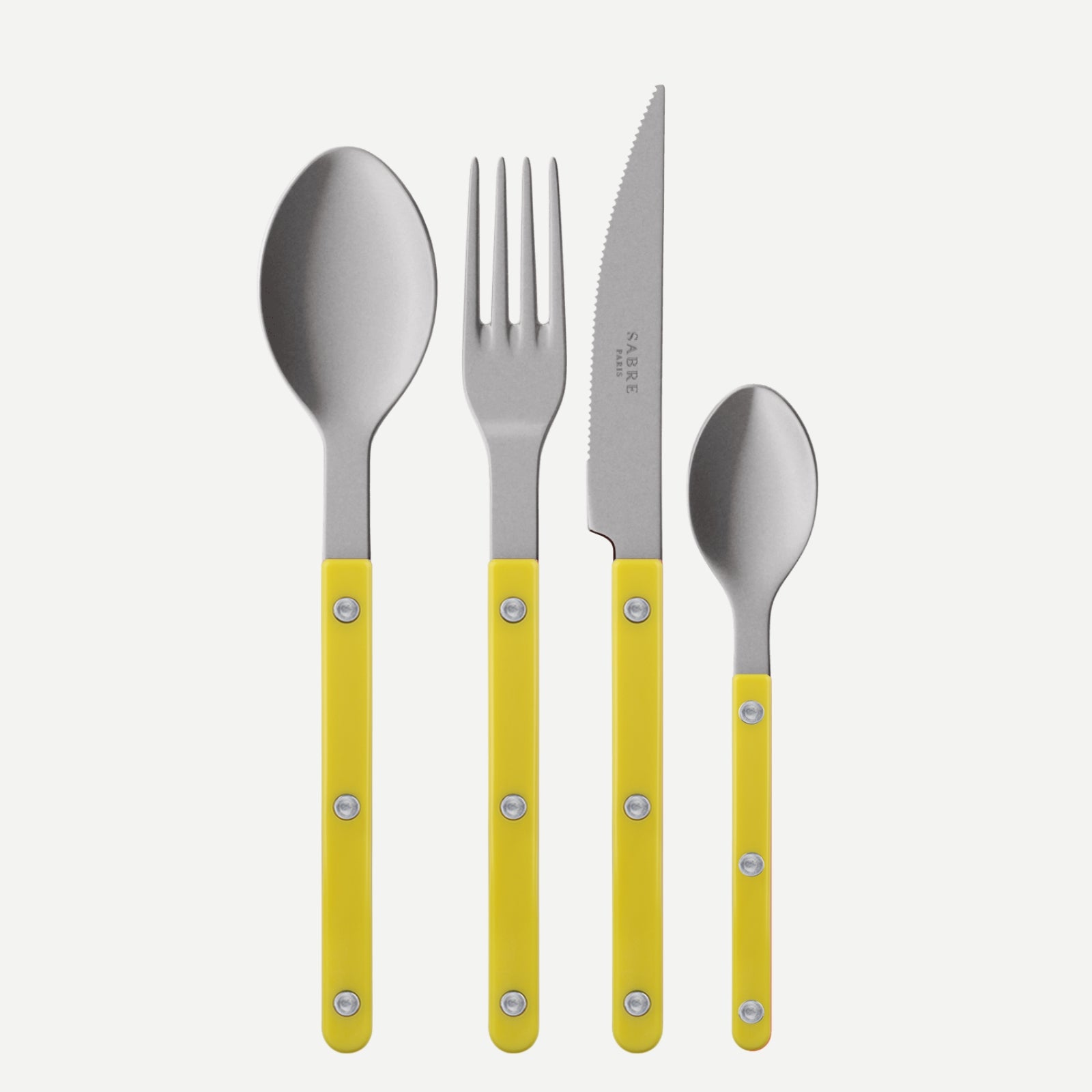 Bistrot Vintage Solid, Yellow - 48 pieces cutlery set