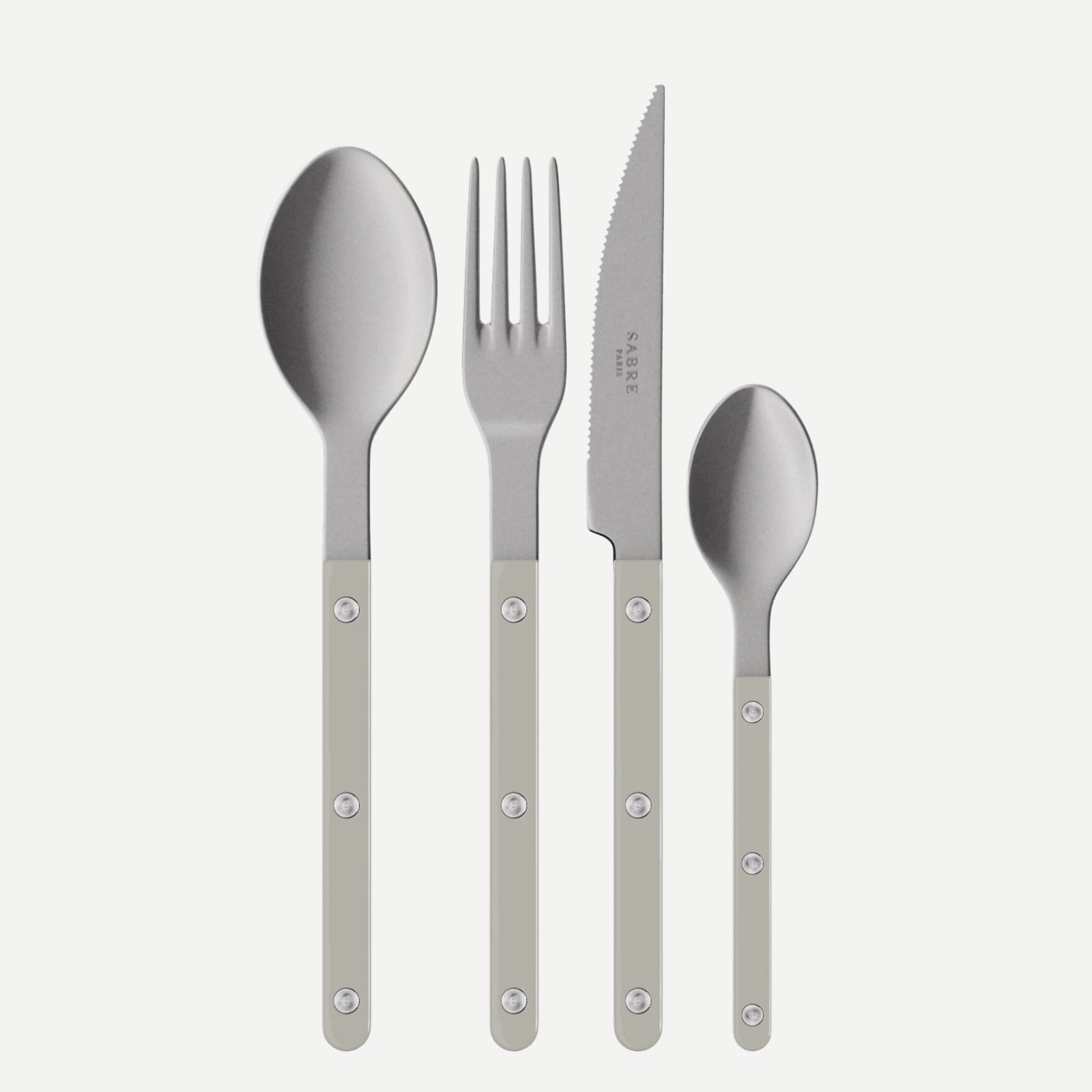 Bistrot Vintage Solid, Grey - 48 pieces cutlery set