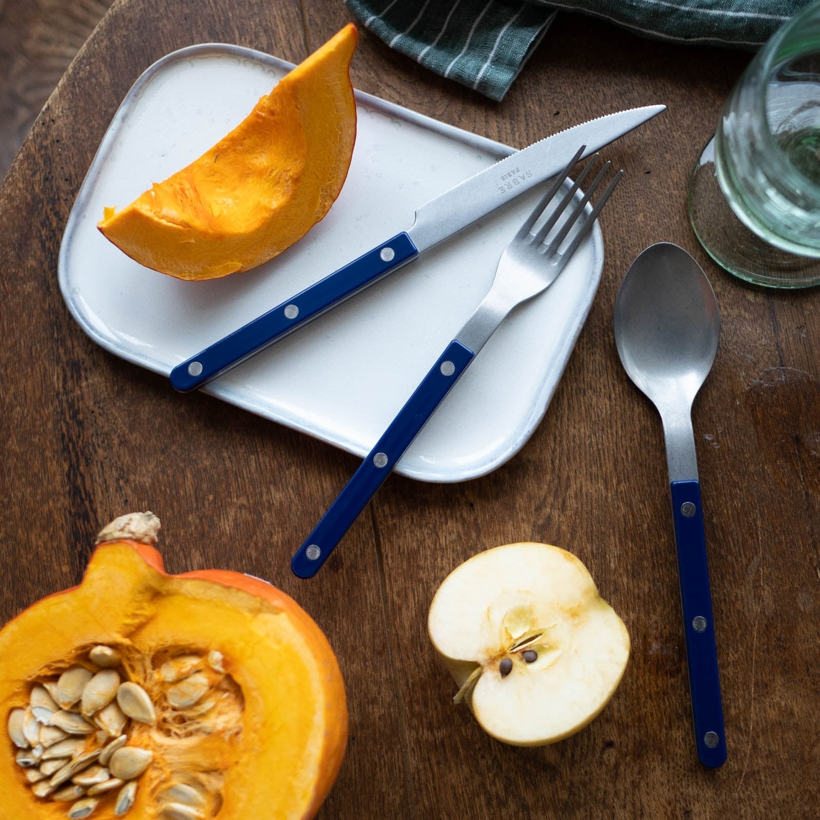 Bistrot Vintage Solid, Navy blue - 48 pieces cutlery set