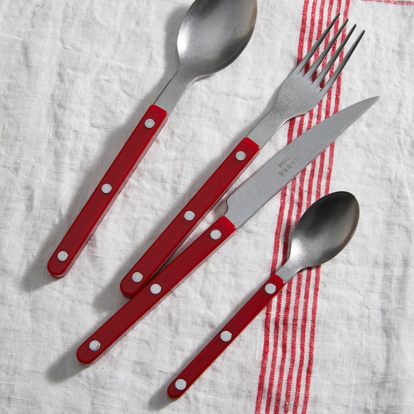 Bistrot Vintage Solid, Burgundy - 48 pieces cutlery set