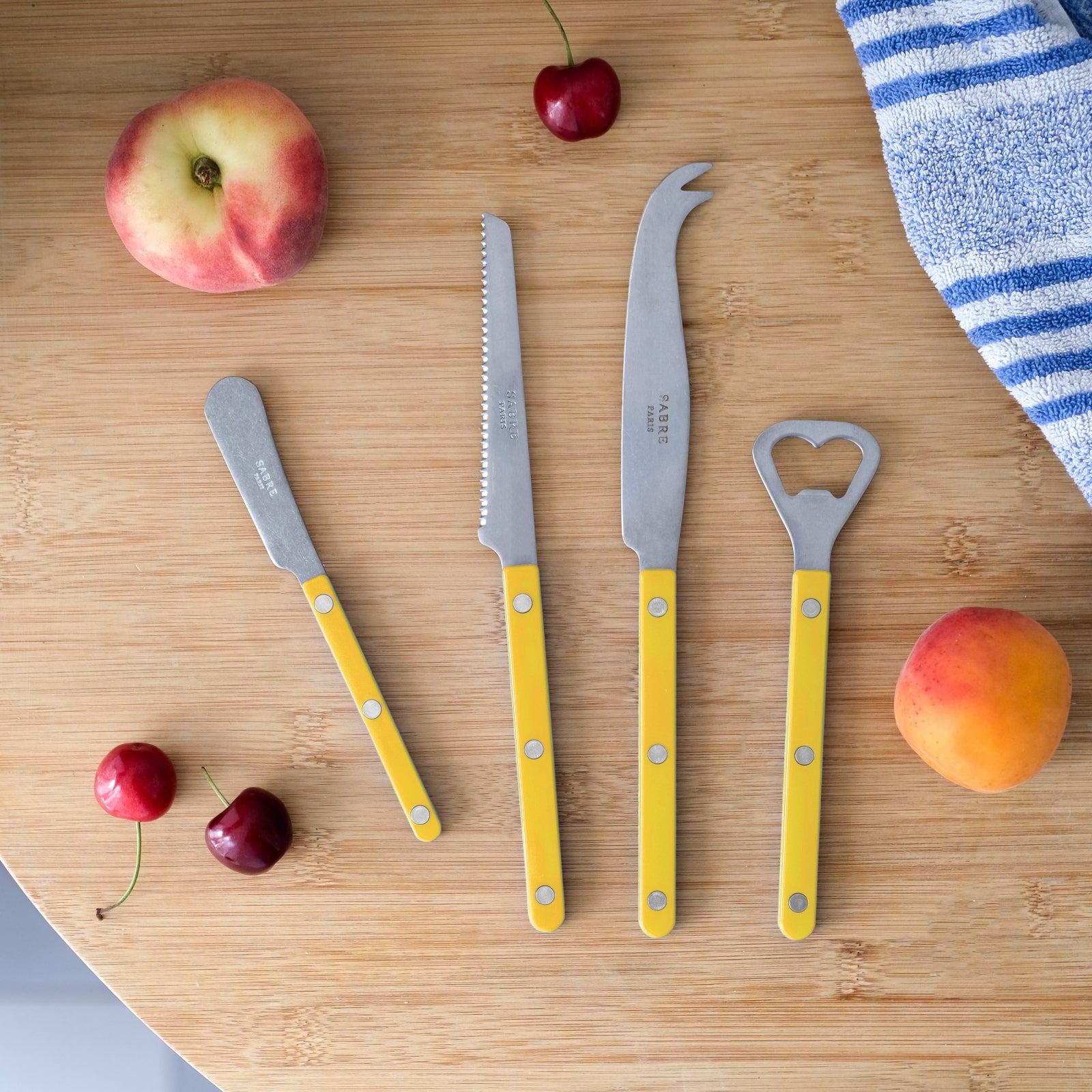 Bistrot Vintage Solid, Yellow - Bistrot aperitif set