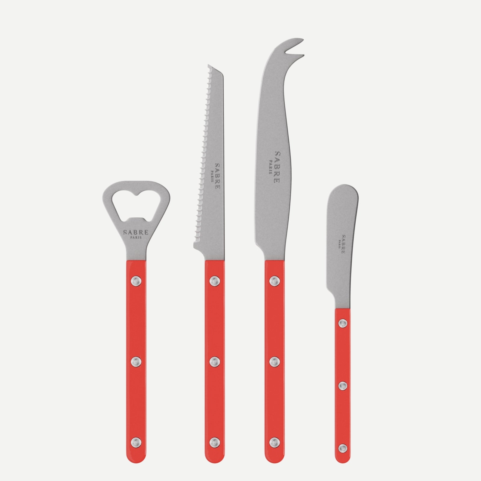 Bistrot Vintage Solid, Red - Bistrot aperitif set