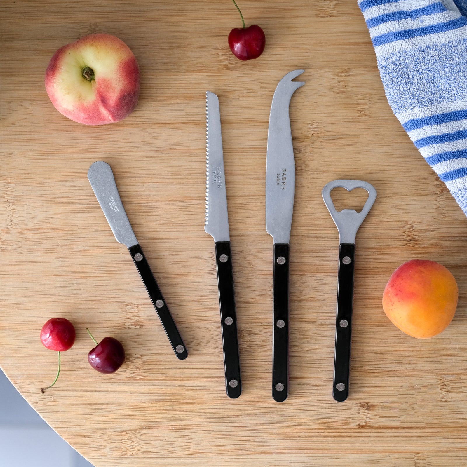 Bistrot Vintage Solid, Black - Bistrot aperitif set