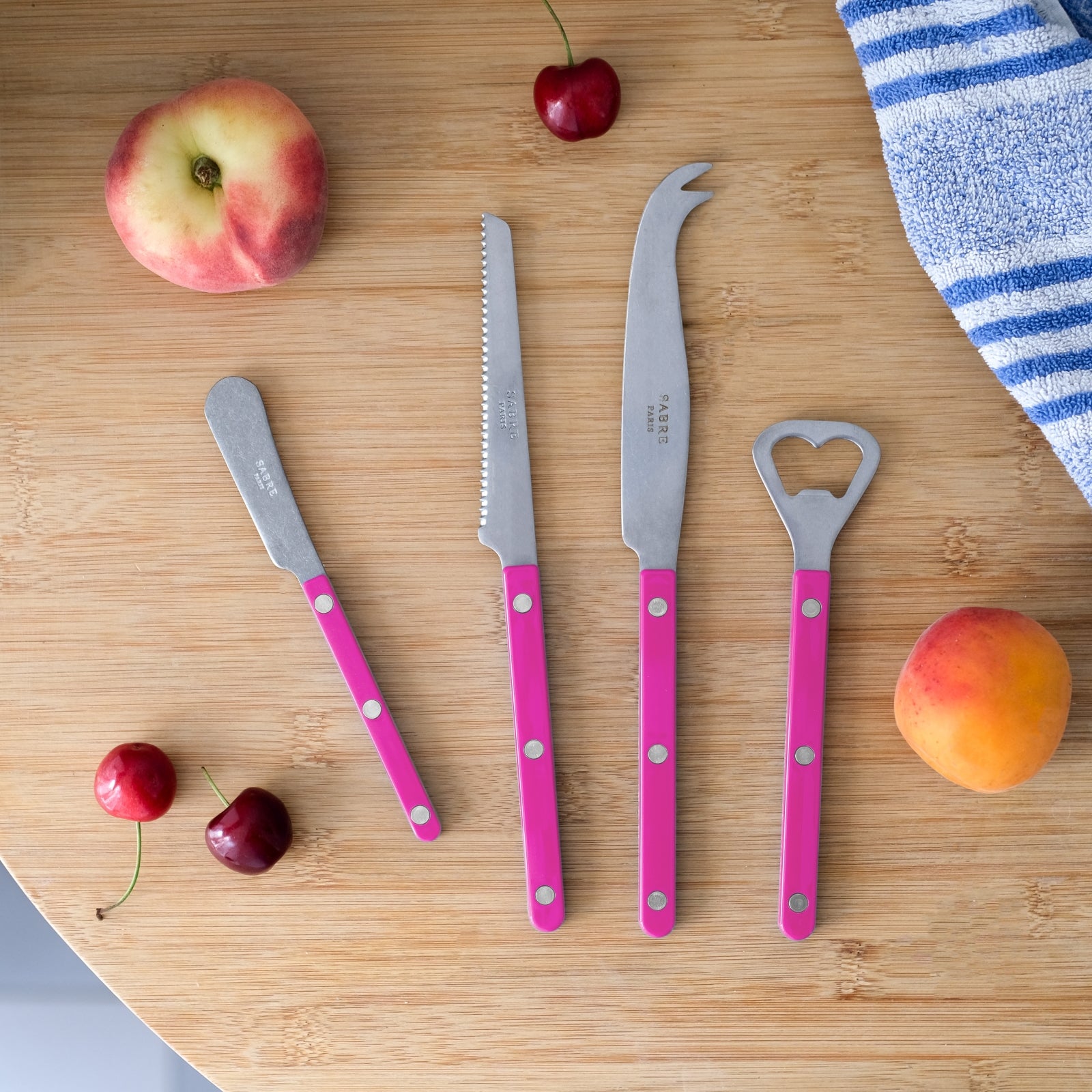 Bistrot Vintage Solid, Framboise - Coffret apéritif Bistrot