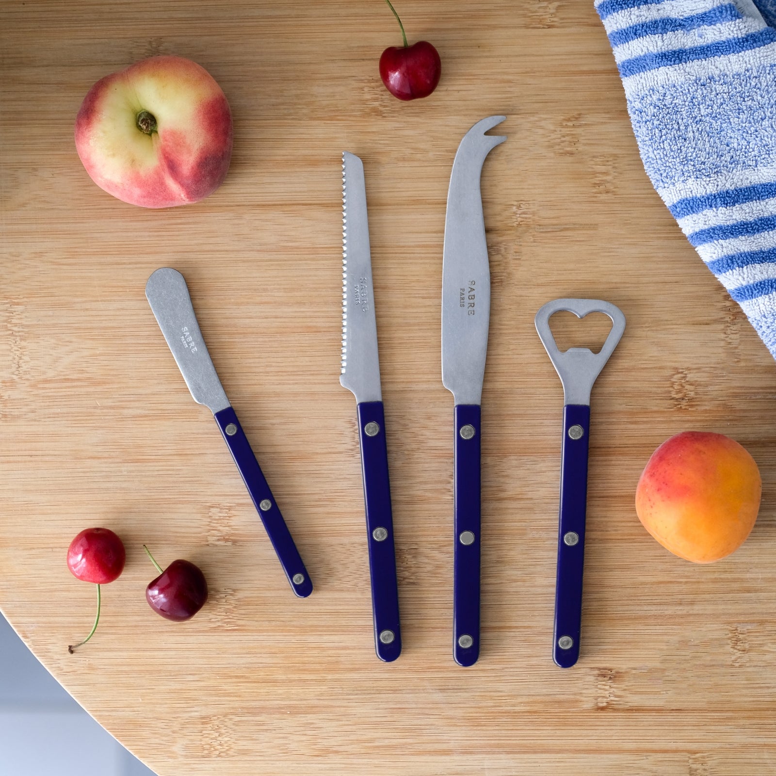 Bistrot Vintage Solid, Bleu Marine - Service apéritif Bistrot