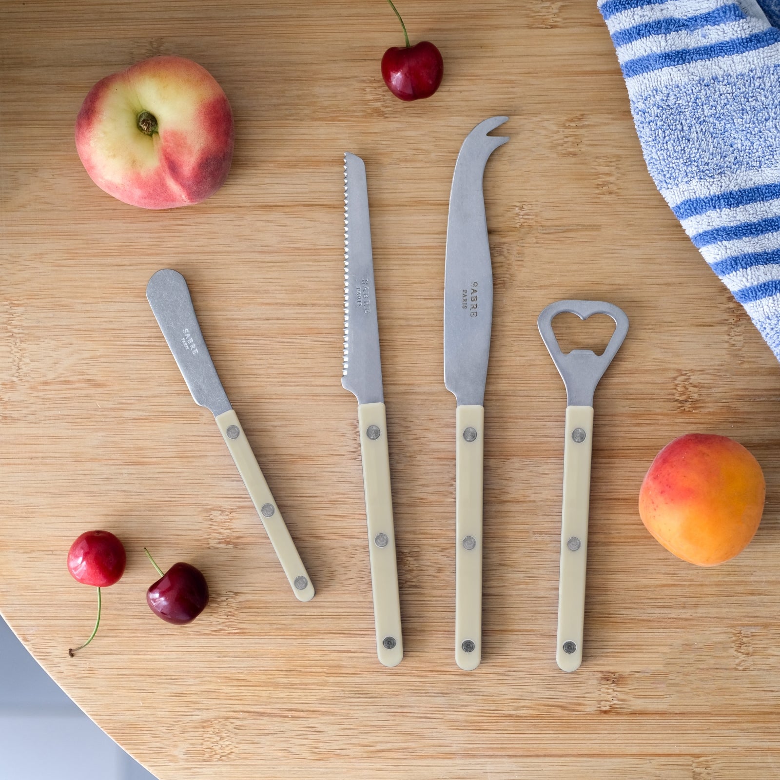 Bistrot Vintage Solid, Light kaki - Bistrot aperitif set