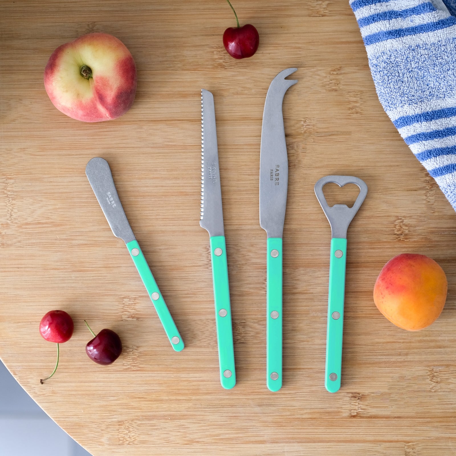 Bistrot Vintage Solid, Pastel green - Bistrot aperitif set