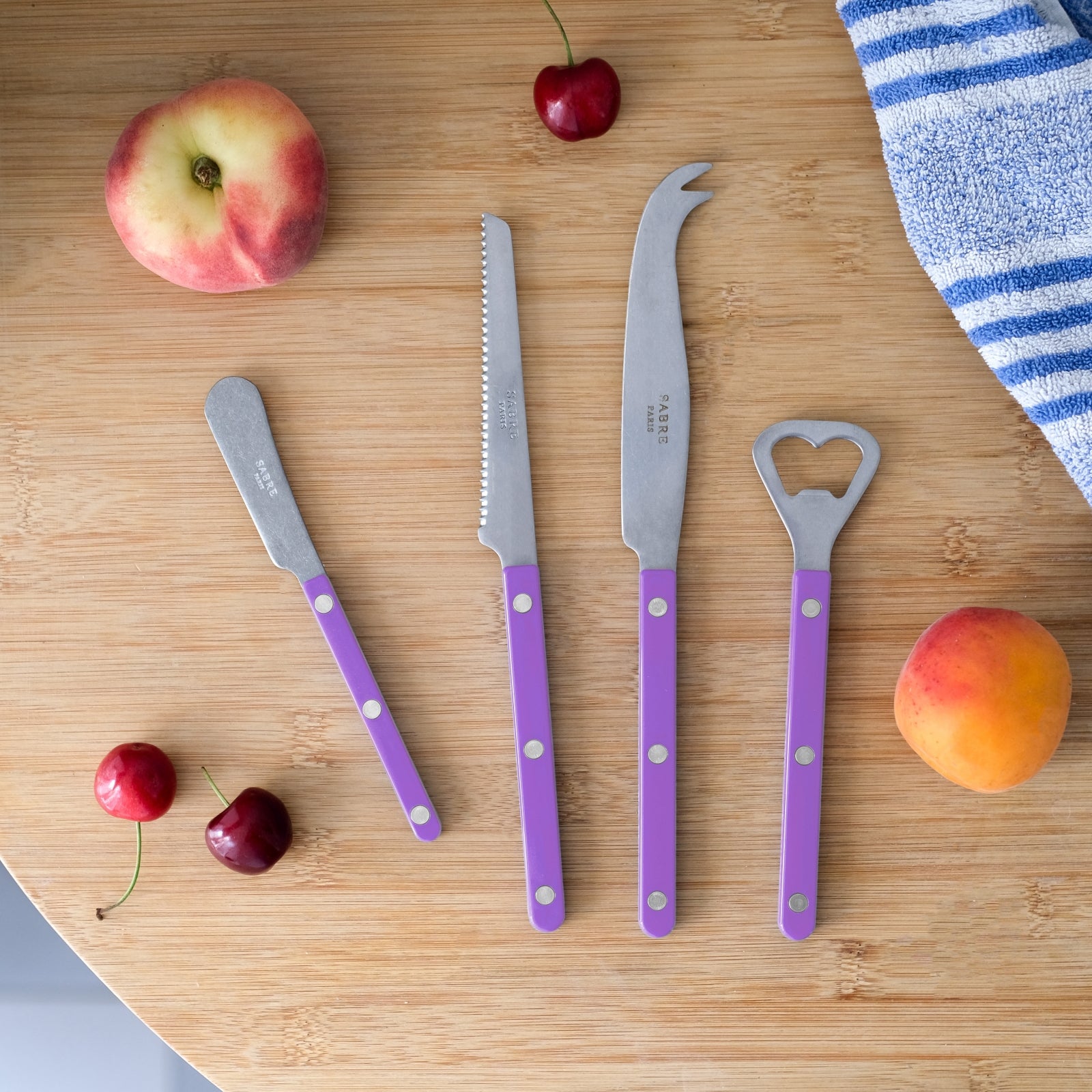 Bistrot Vintage Solid, Purple - Bistrot aperitif set