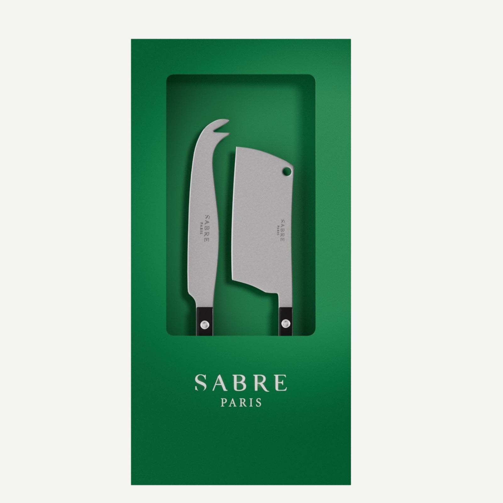 Bistrot Vintage Solid, Black - Box of 2 cheese knives