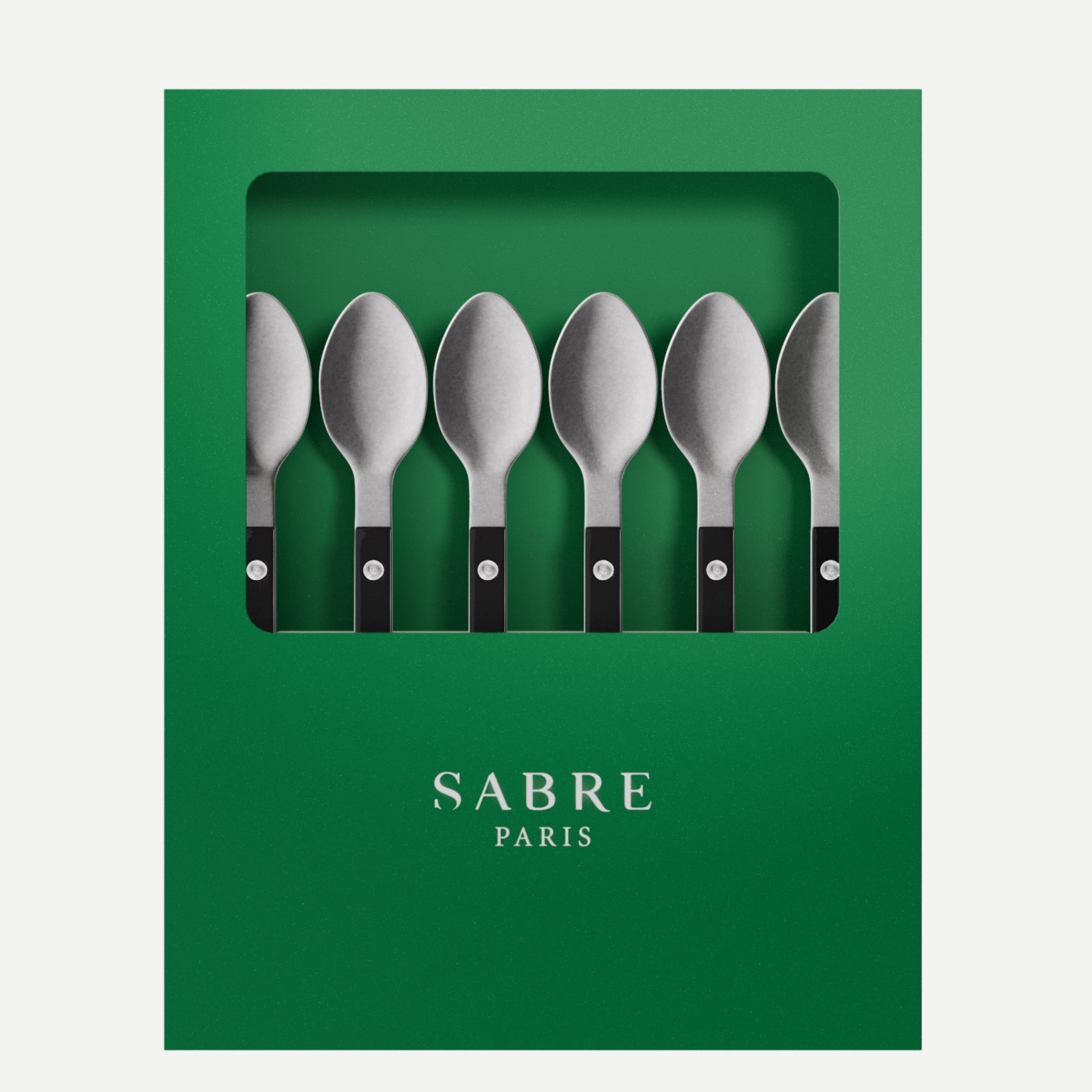 Bistrot Vintage Solid, Black - Box of 6 espresso spoons