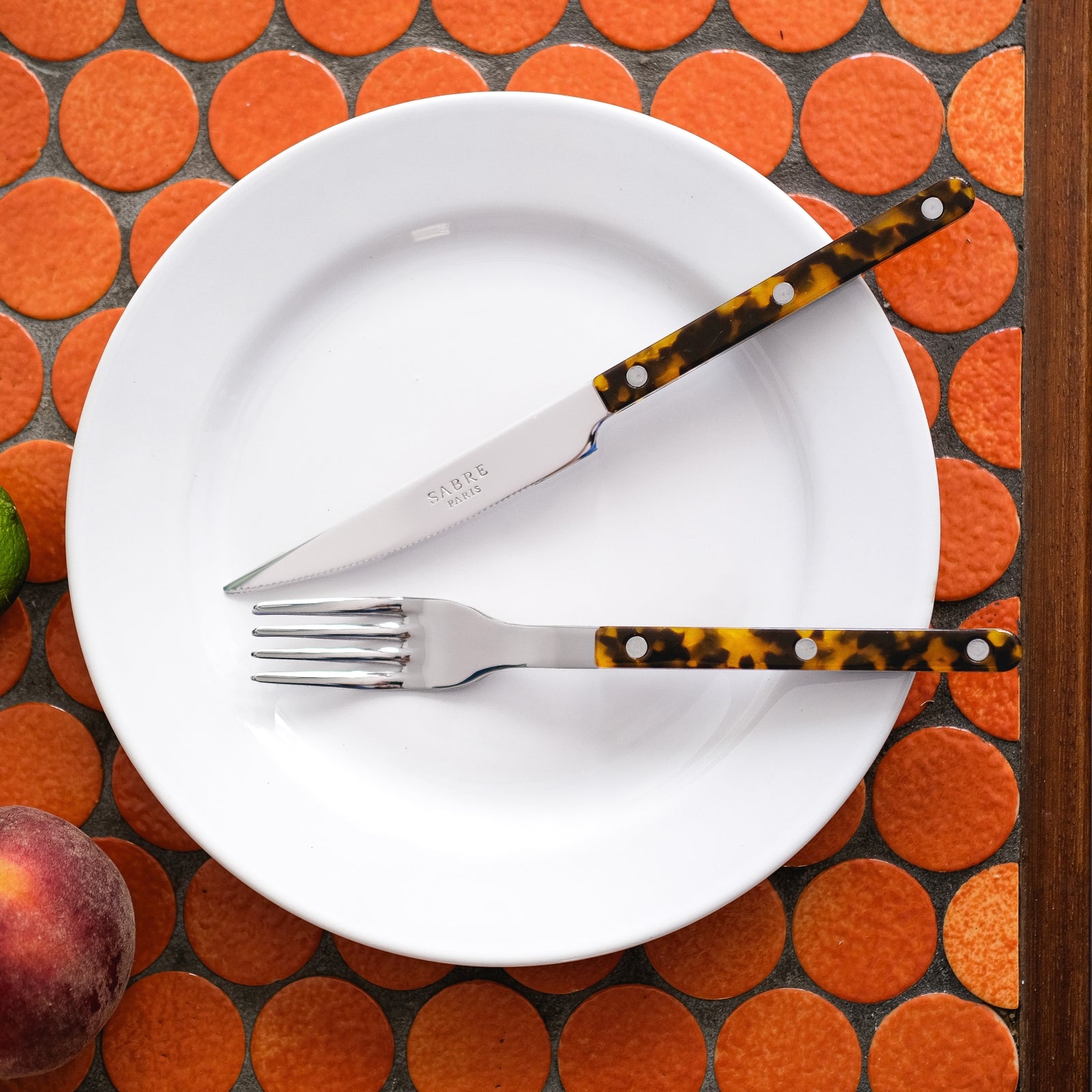 Bistrot Vintage Tortoise, Faux Tortoise - Dinner knife