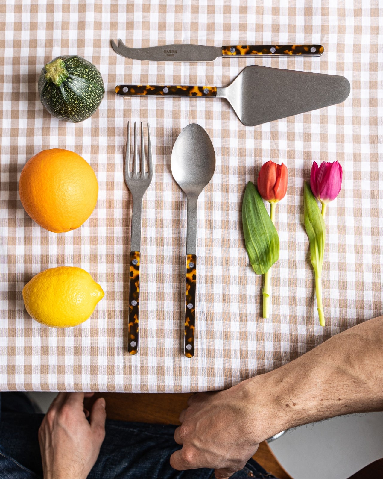 Bistrot Vintage Tortoise, Faux Tortoise - Tart server