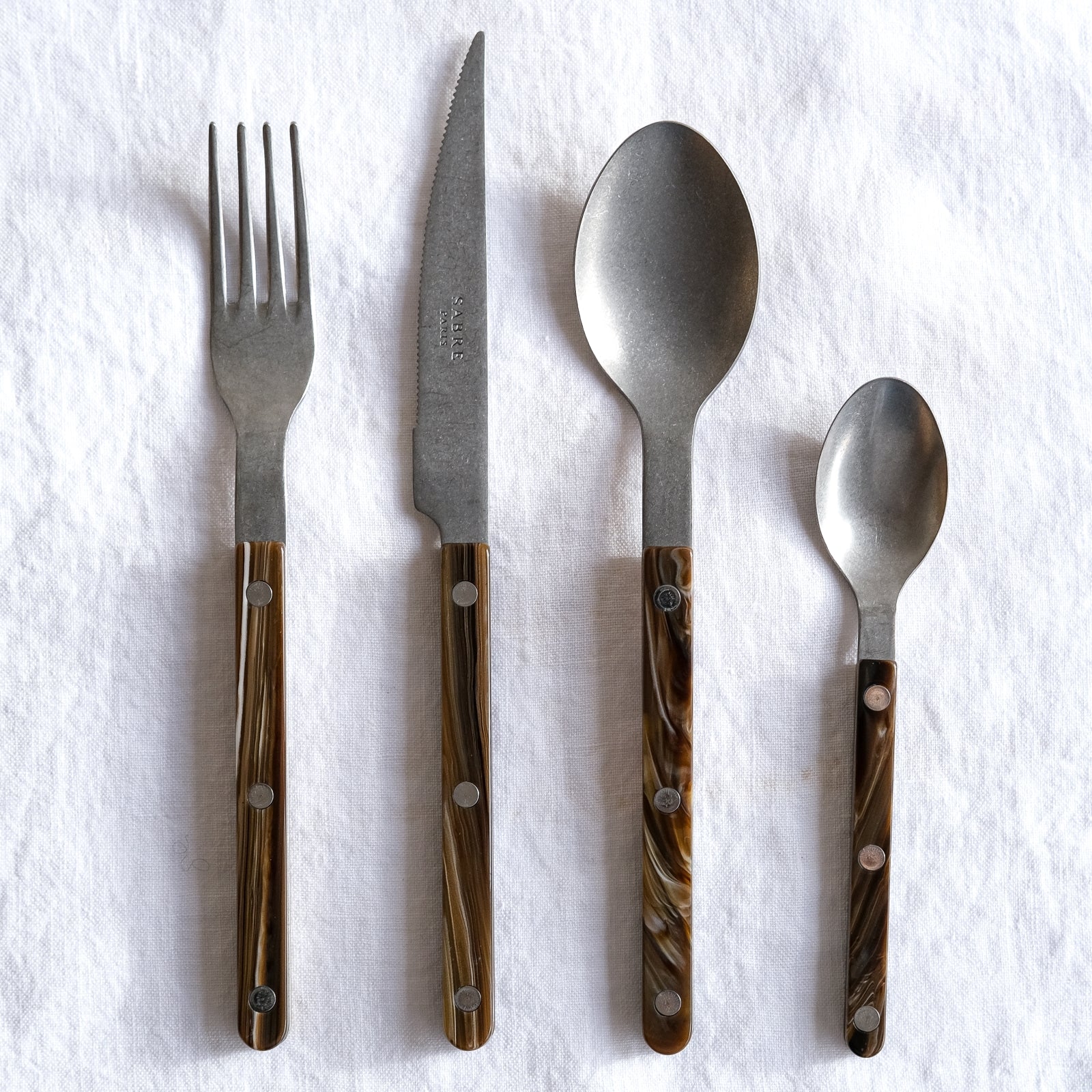 Bistrot Vintage Buffalo, Faux Buffalo - 4 pieces cutlery set