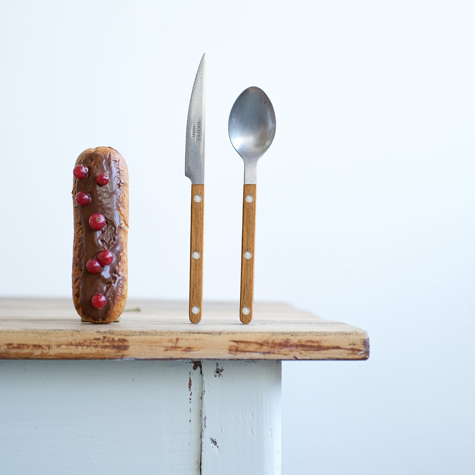 Cuillère à dessert Bistrot Vintage en teck.