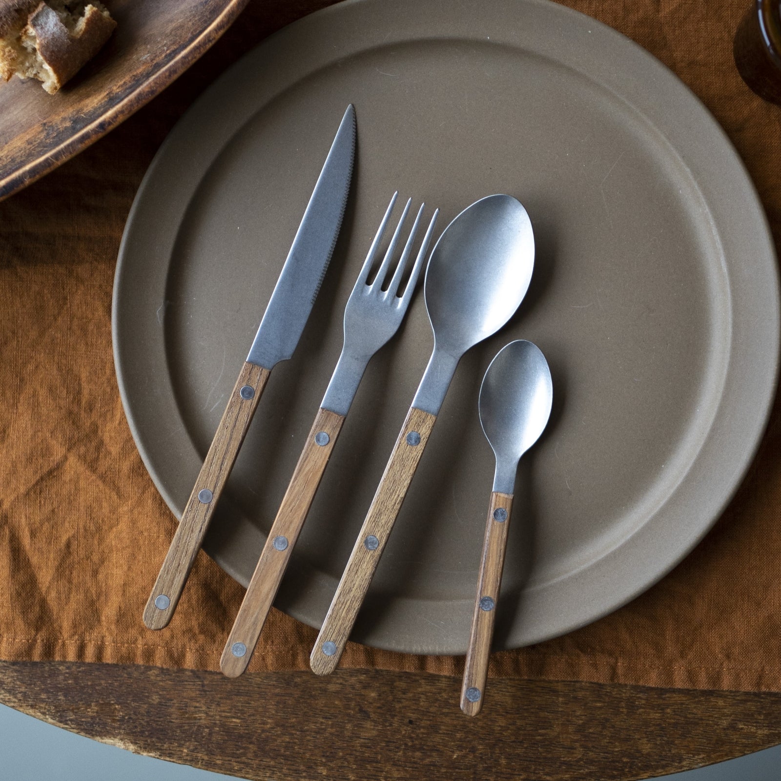 Bistrot Vintage Teak, Teak - Box of 5 pieces cutlery set