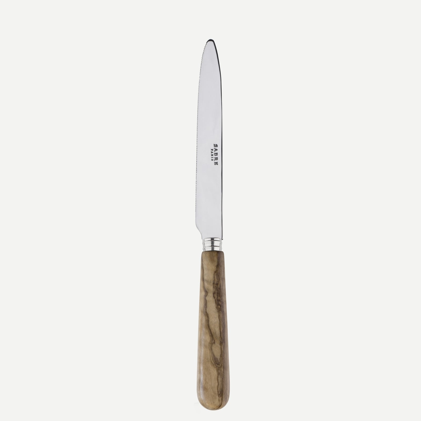 Lavandou, Olive tree wood - Serrated dinner knife blade