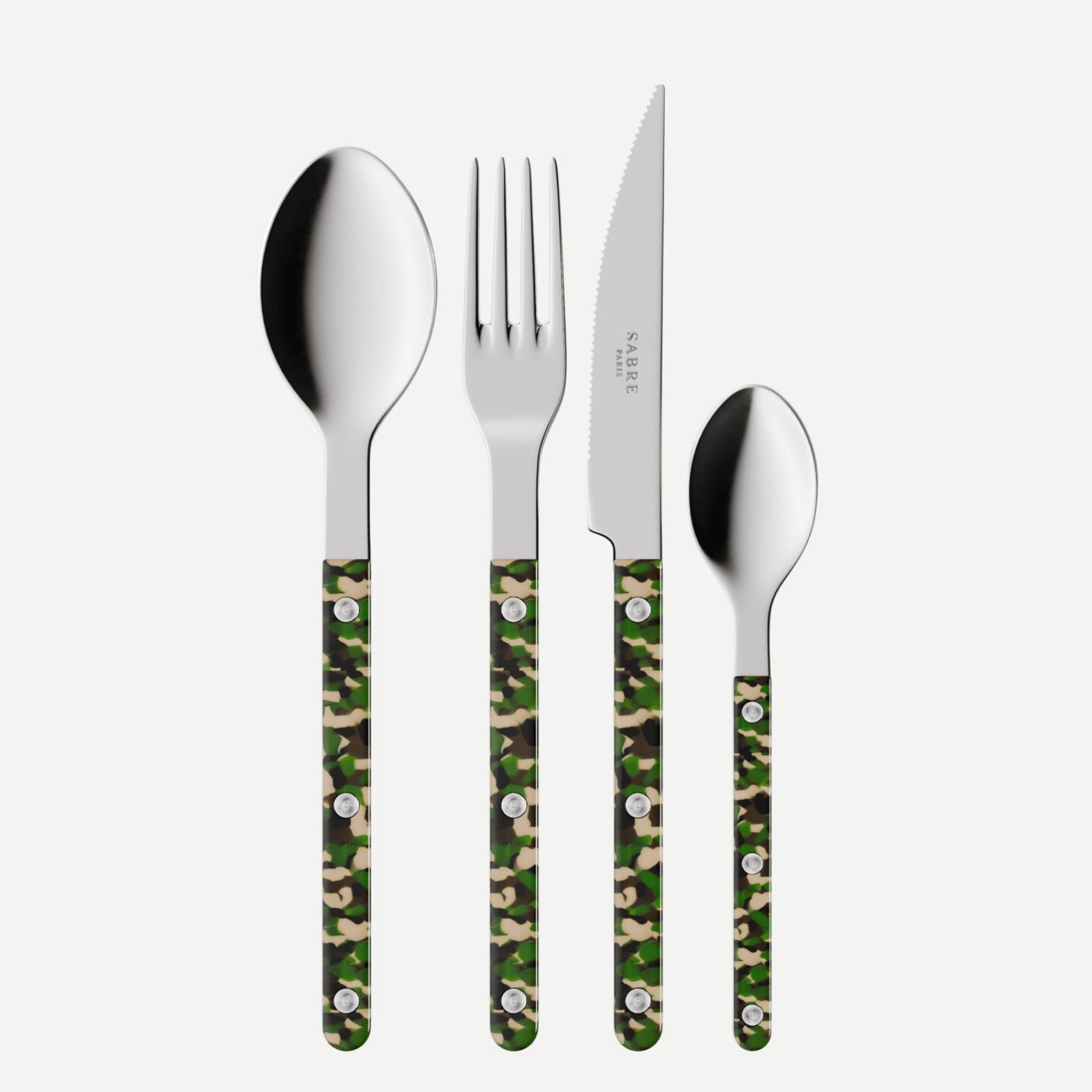 Bistrot Camouflage, Camouflage - 4 pieces cutlery set