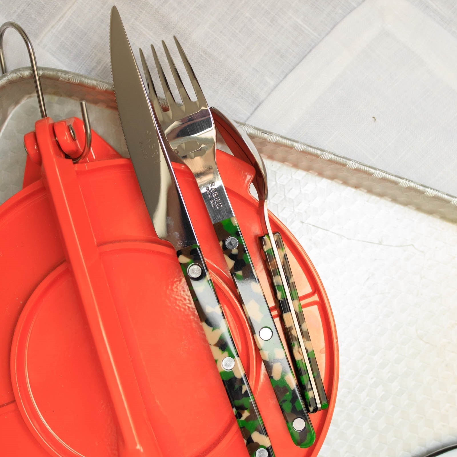 Bistrot Camouflage, Green - 20 pieces cutlery set