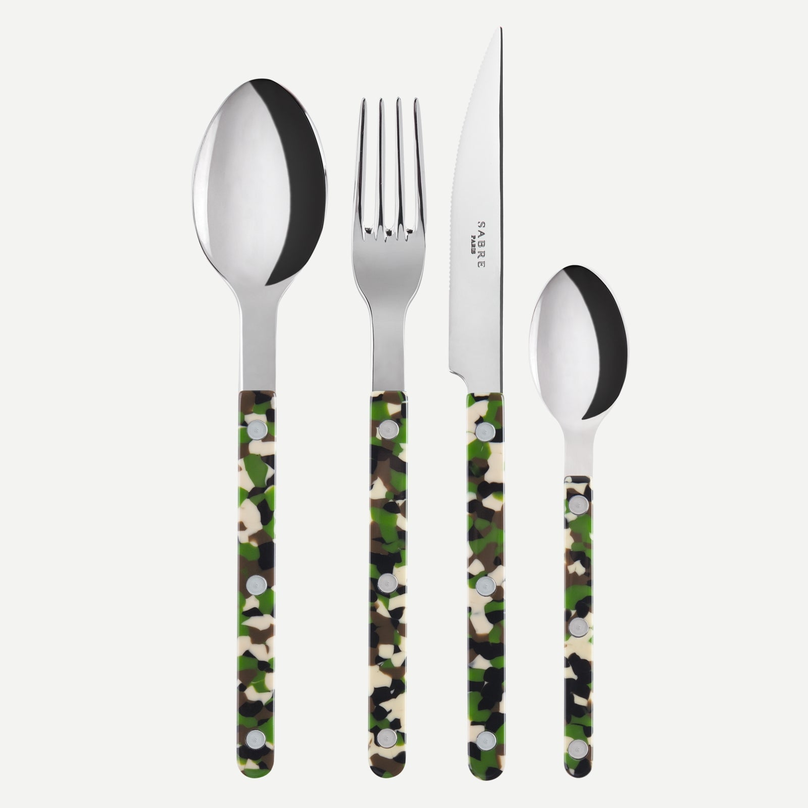 Bistrot Camouflage, Green - 48 pieces cutlery set