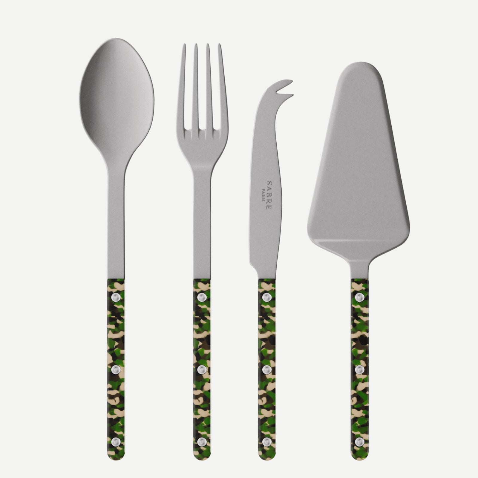 Bistrot Vintage Camouflage, Camouflage - Set of 4 Bistrot must-have serving pieces