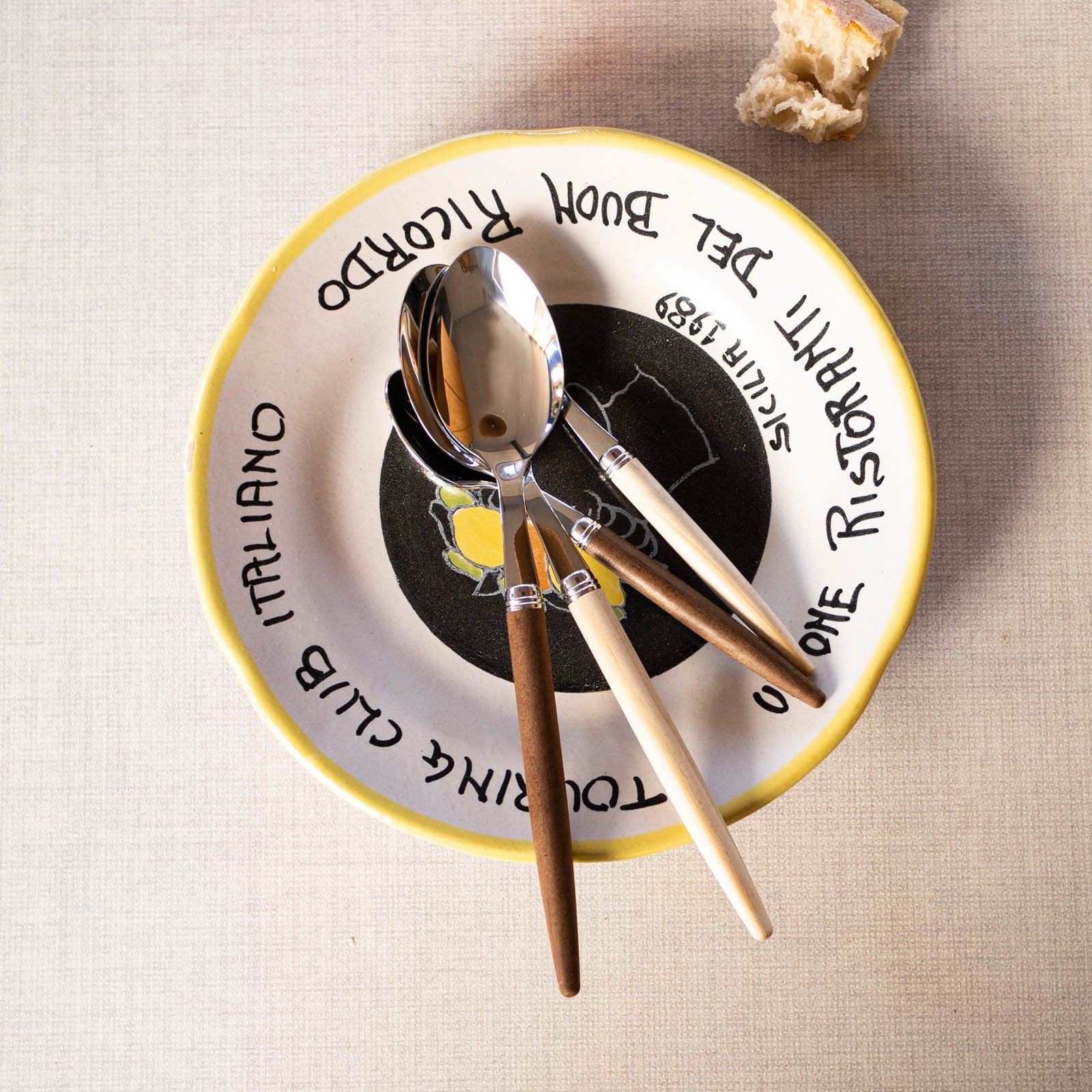 Jonc, Dark wood - 5 pieces cutlery set