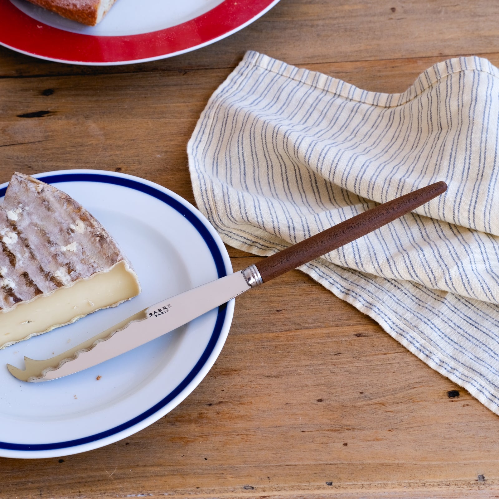 Jonc, Bois foncé - Grand couteau à fromage