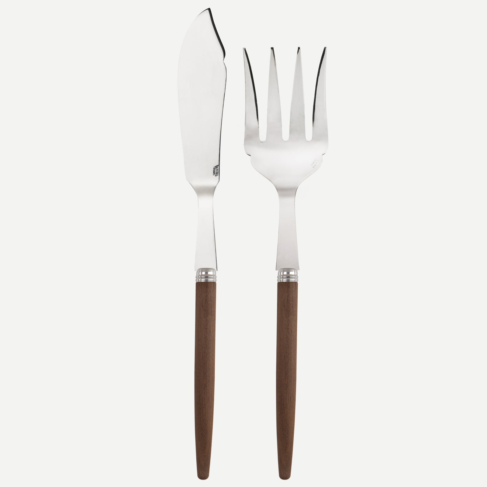 Jonc, Dark wood - Fish serving set