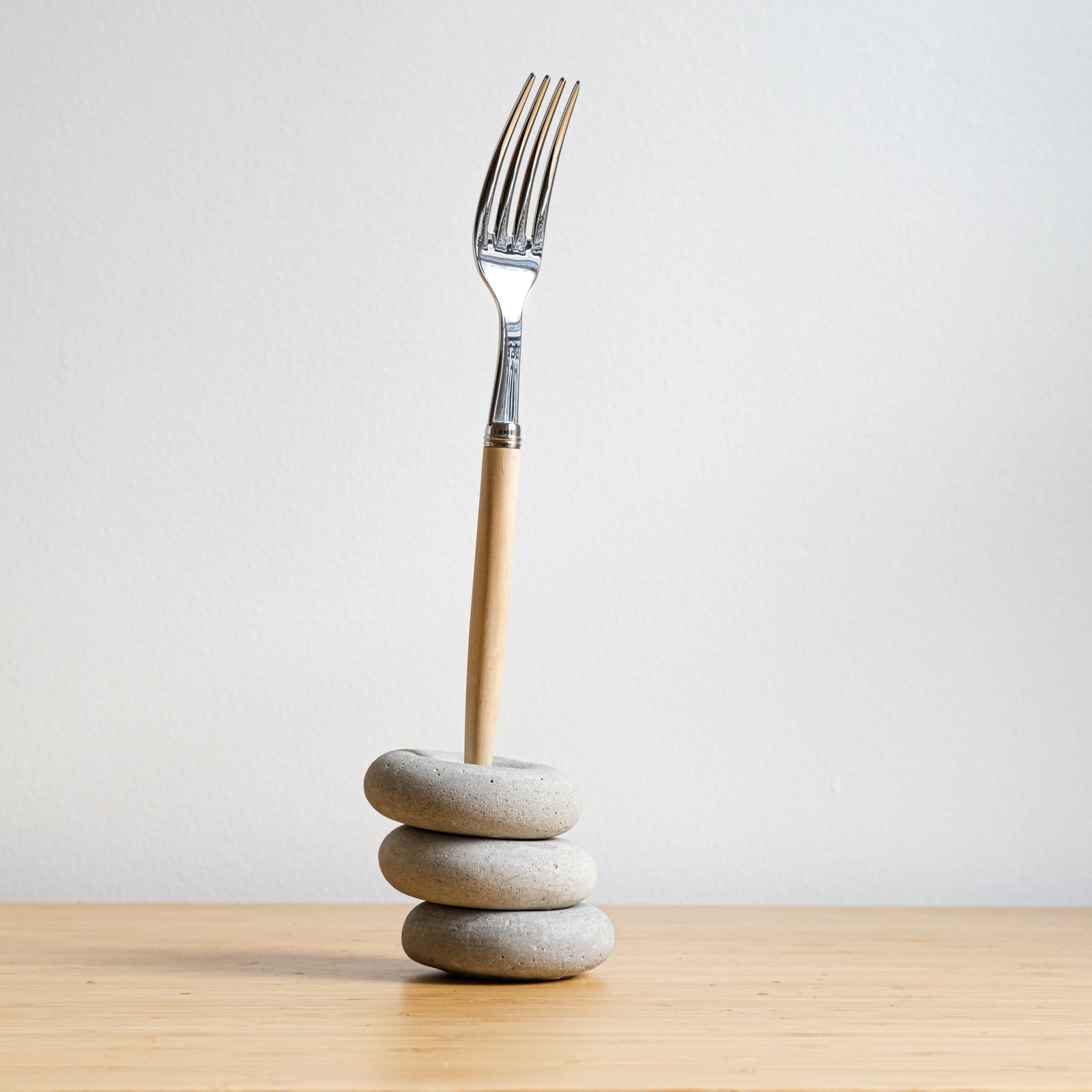 Jonc, Light wood - 4 pieces cutlery set