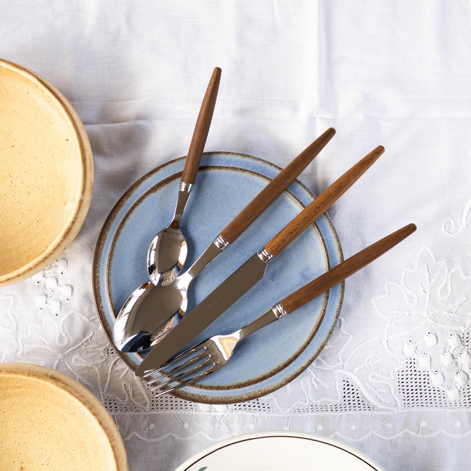 Jonc, Dark wood - 20 pieces cutlery set