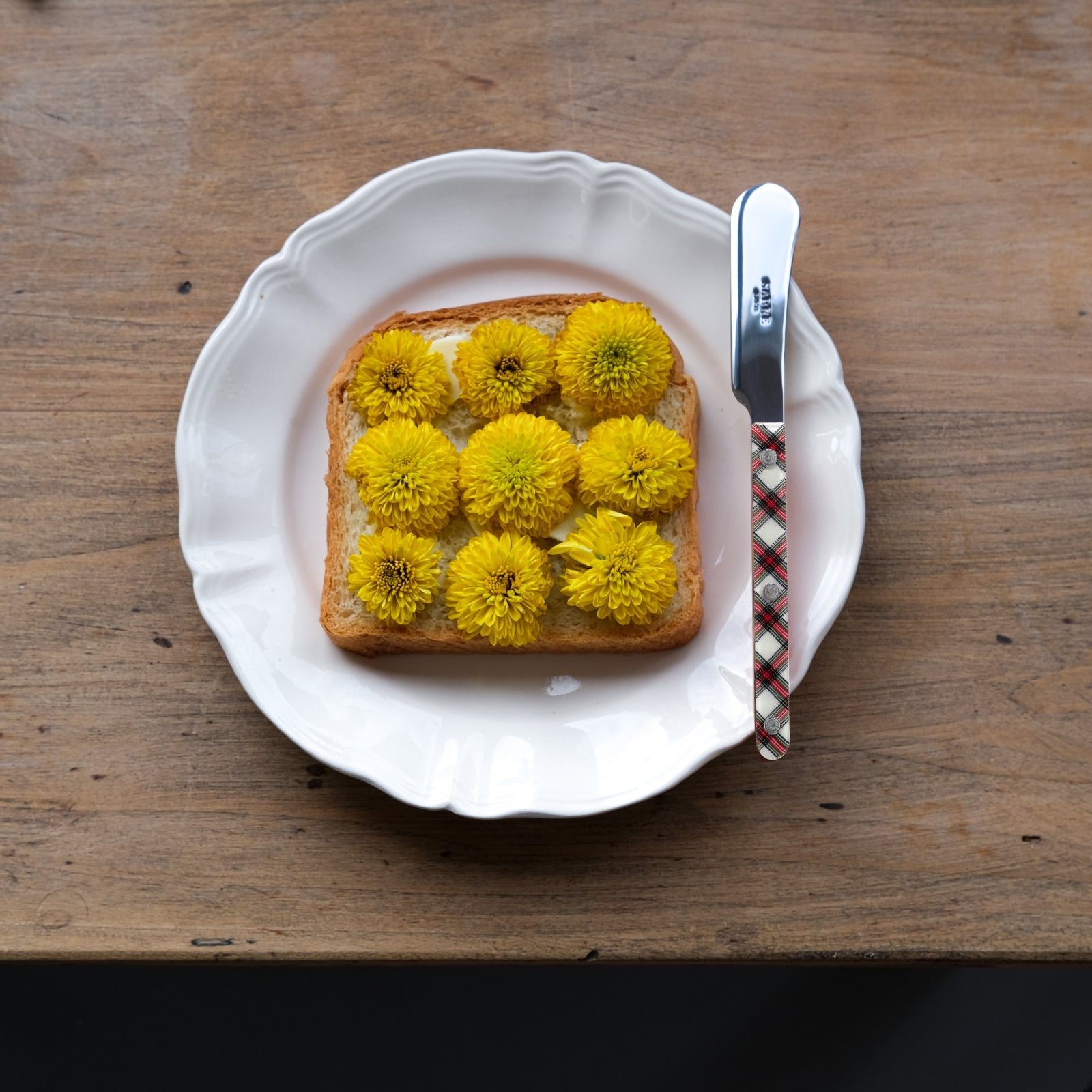 Tartan Bistrot, Blanc - Tartine à beurre