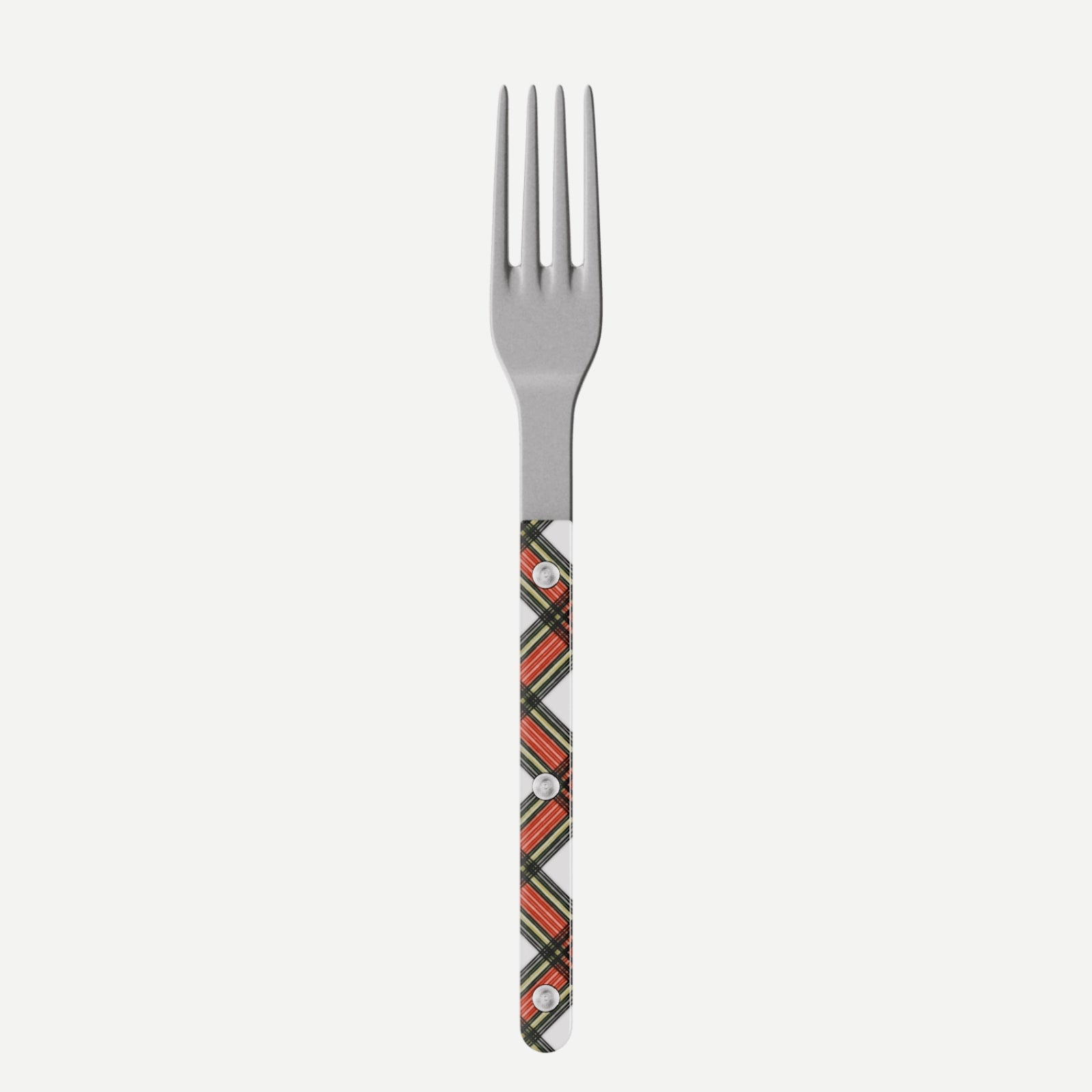 Bistrot Vintage Tartan, White - Dinner fork