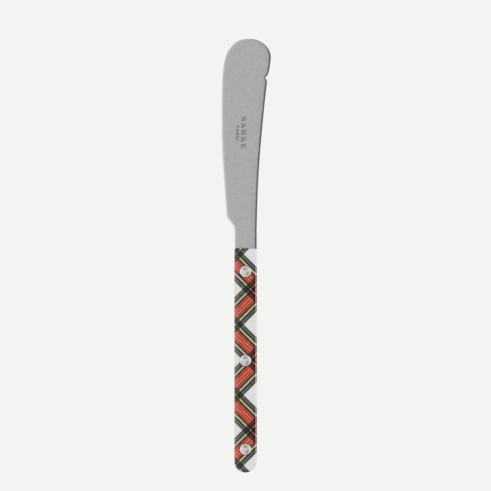 Bistrot Vintage Tartan, White - Butter knife
