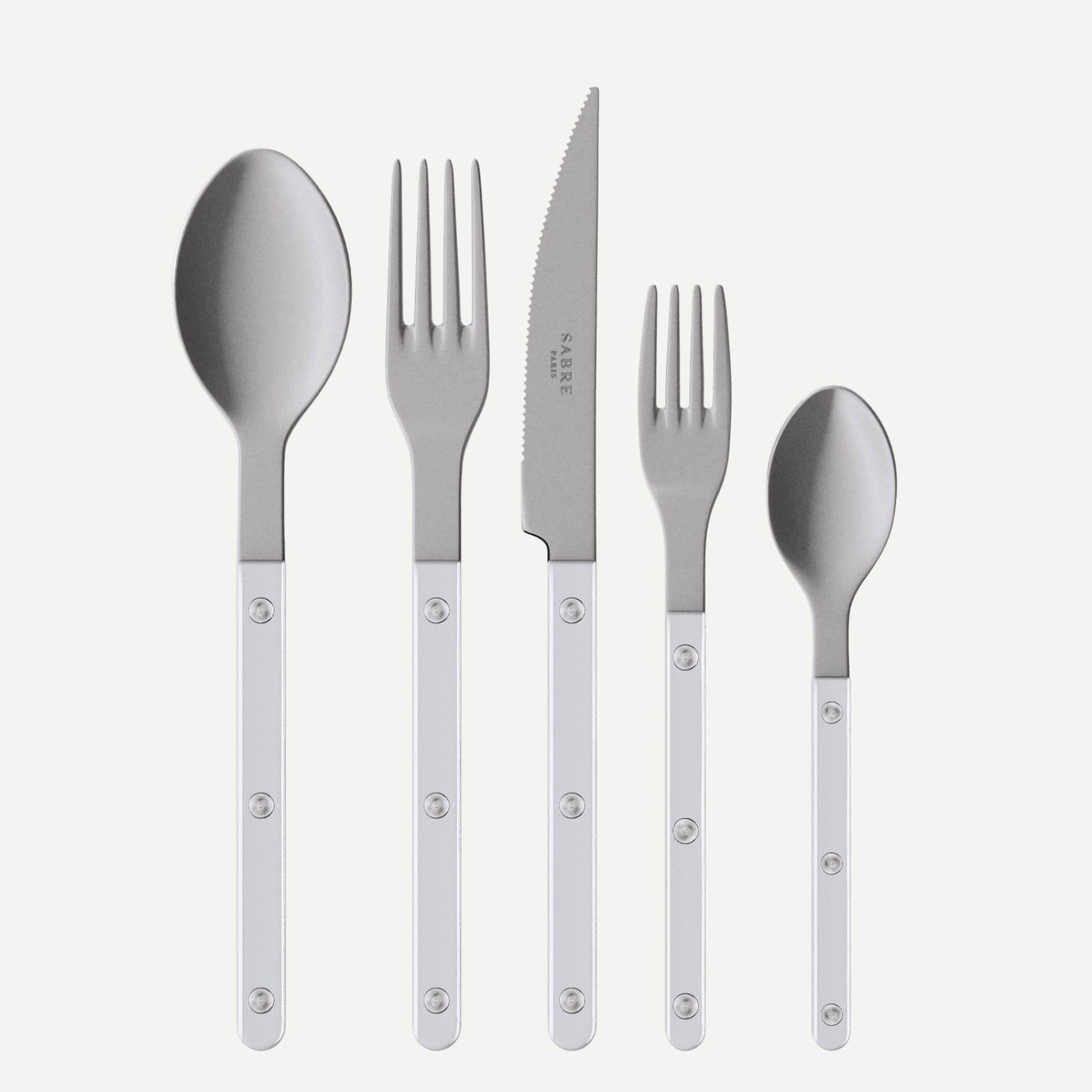 Bistrot Vintage Pearly, White - 5 pieces cutlery set
