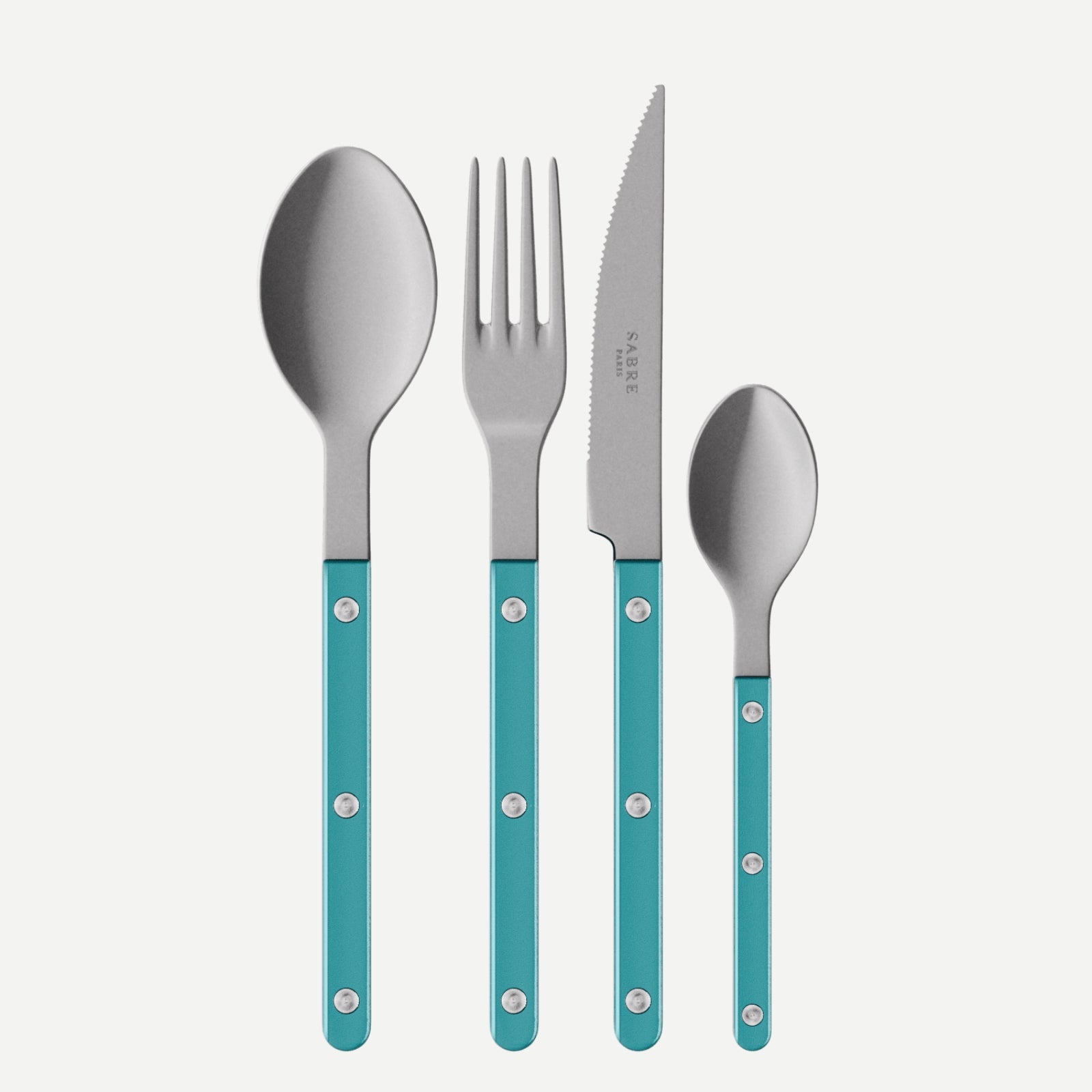 Bistrot Vintage Pearly, Turquoise - 24 pieces cutlery set
