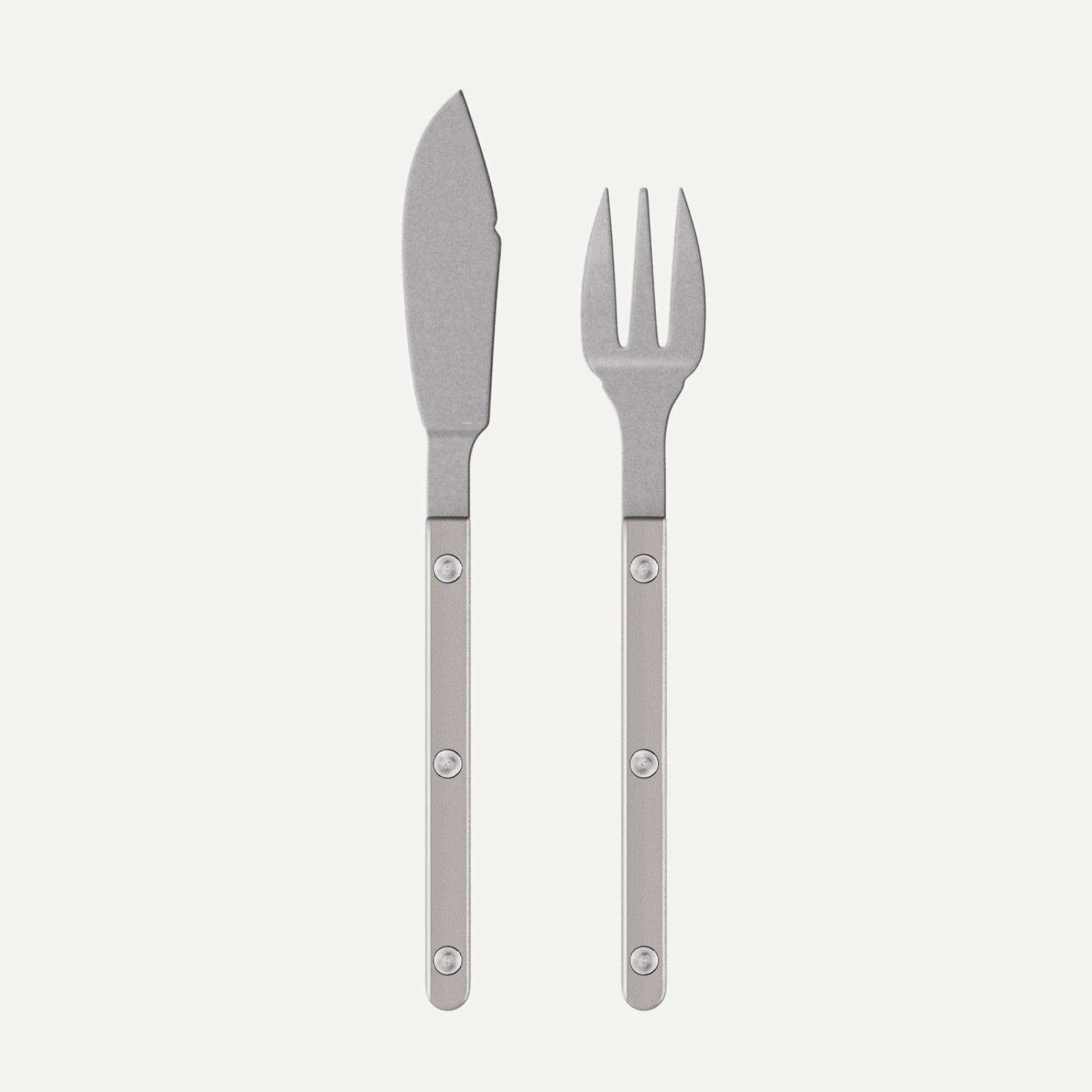 Bistrot Vintage Pearly, Grey - Fish set