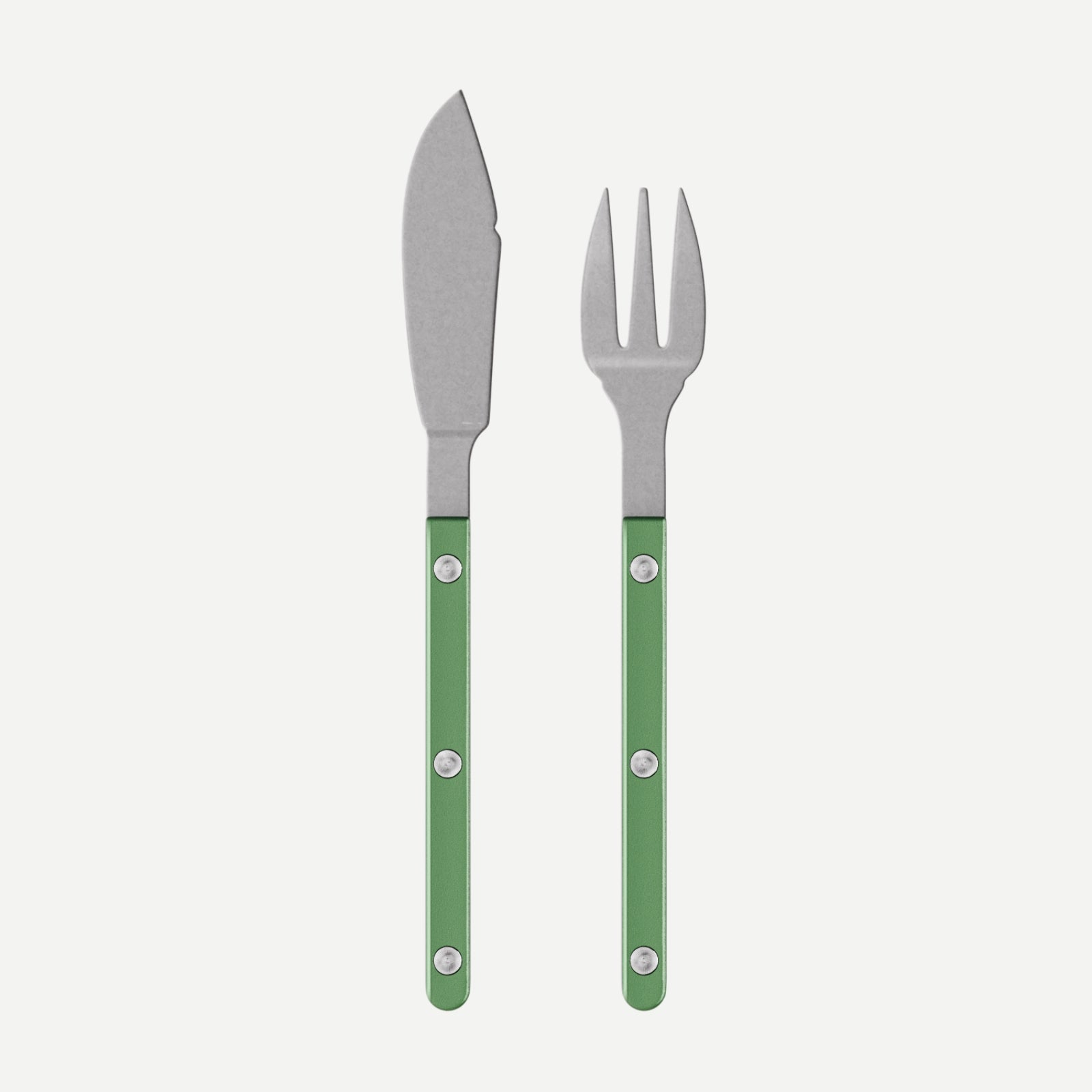 Bistrot Vintage Pearly, Garden green - Fish set