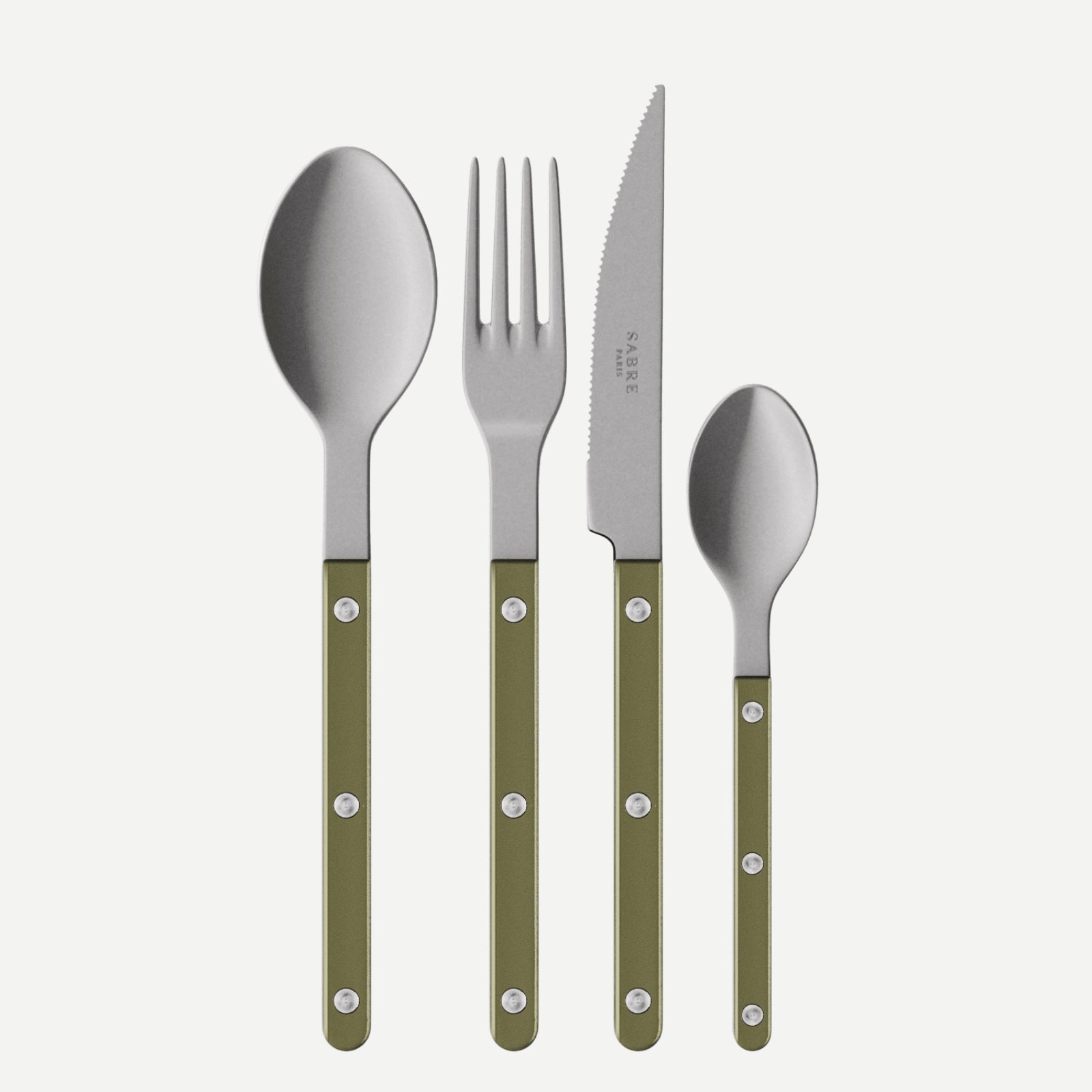 Bistrot Vintage Pearly, Olive - 4 pieces cutlery set