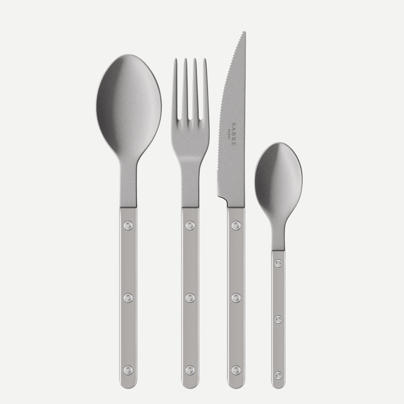 Bistrot Vintage Pearly, Grey - 4 pieces cutlery set