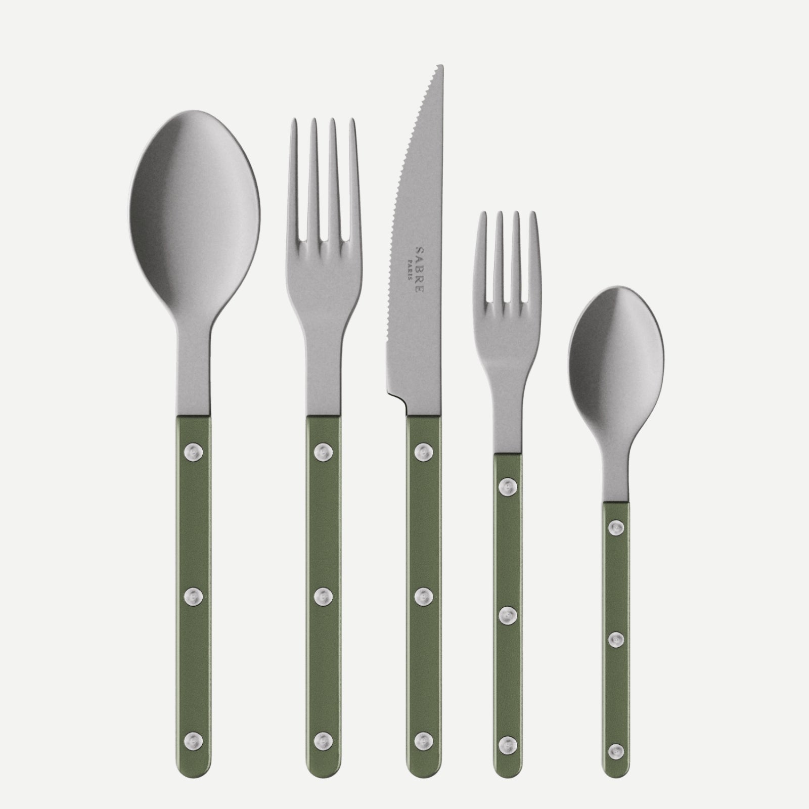 Bistrot Vintage Pearly, Dark green - 20 pieces cutlery set