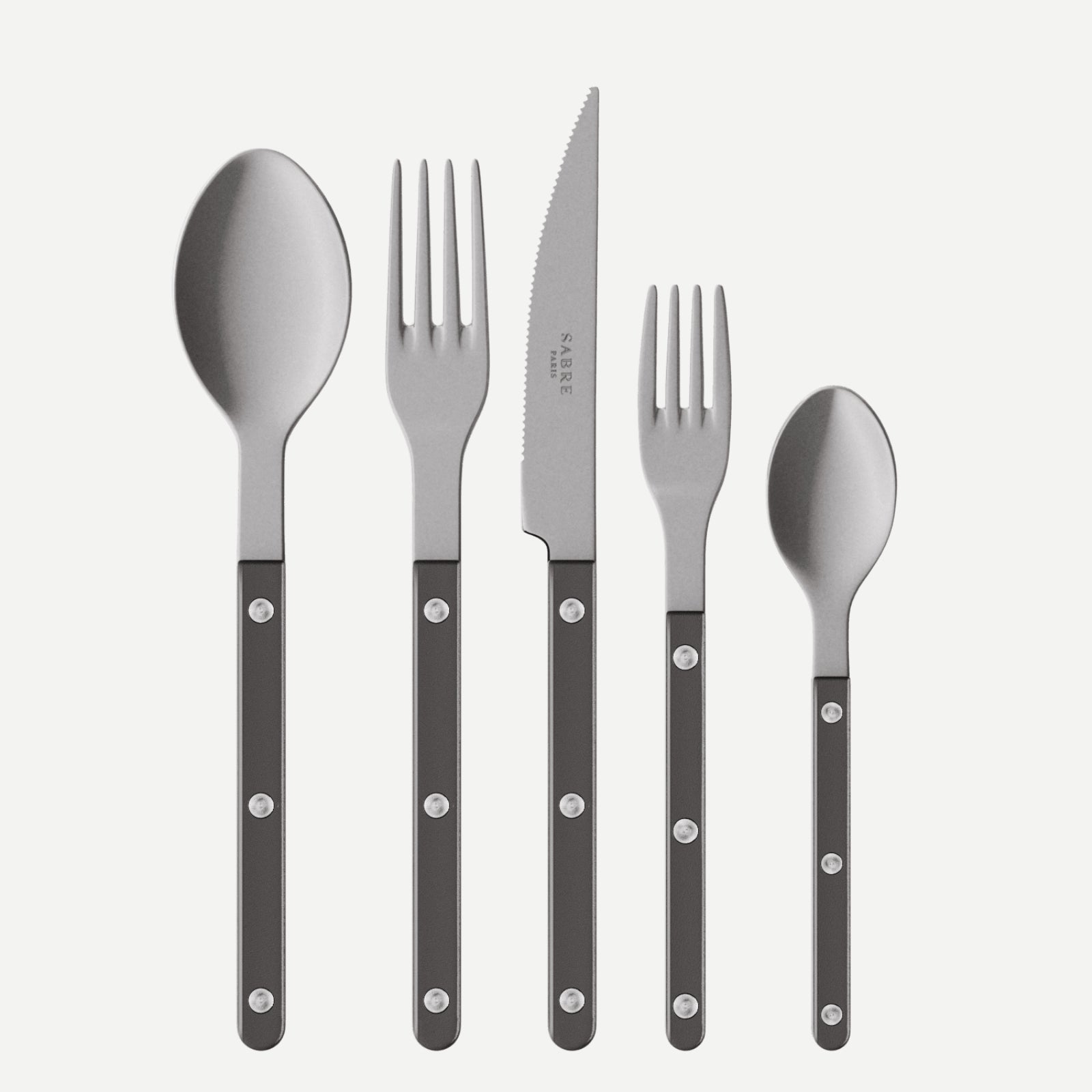 Bistrot Vintage Pearly, Dark grey - 20 pieces cutlery set