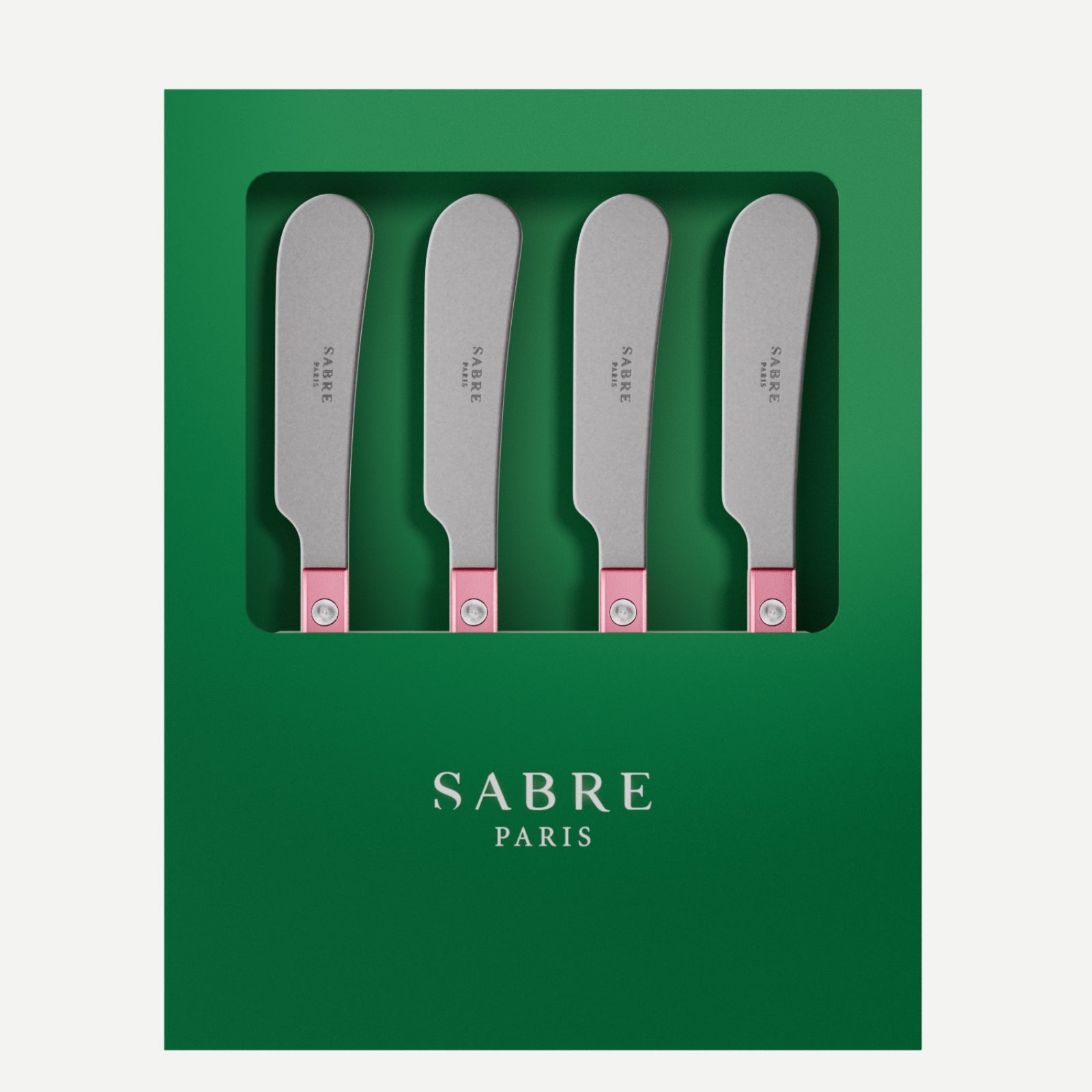 Bistrot Vintage Pearly, Soft pink - Box of 4 butter spreaders