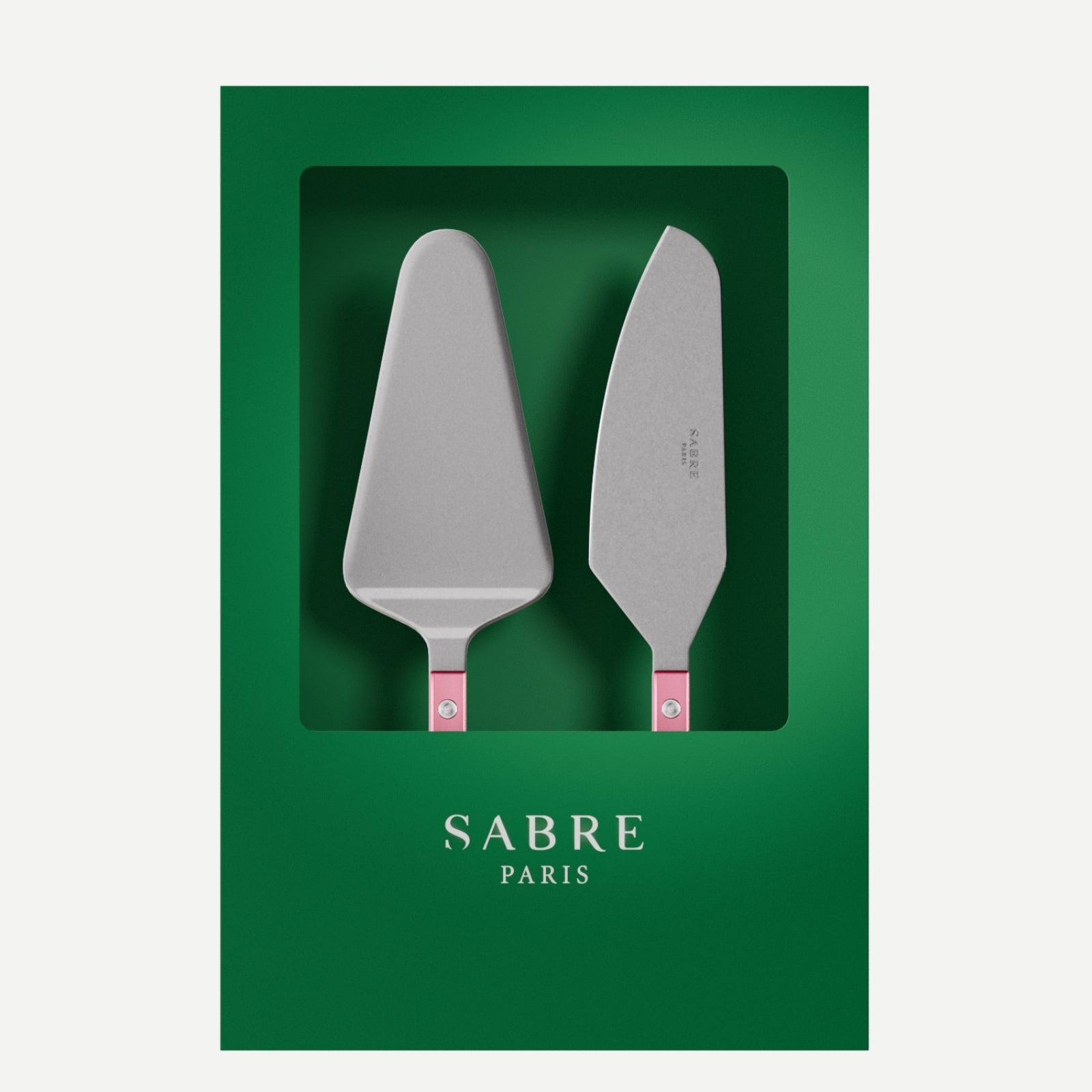 Bistrot Vintage Pearly, Soft pink - Box of 2 tart servers