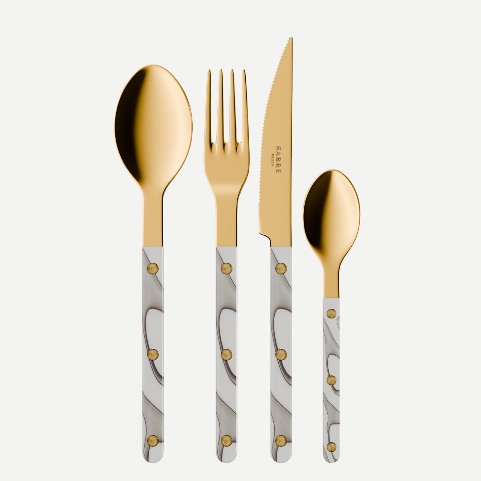 Bistrot Gold Dune, Dune Ivory - 48 pieces cutlery set