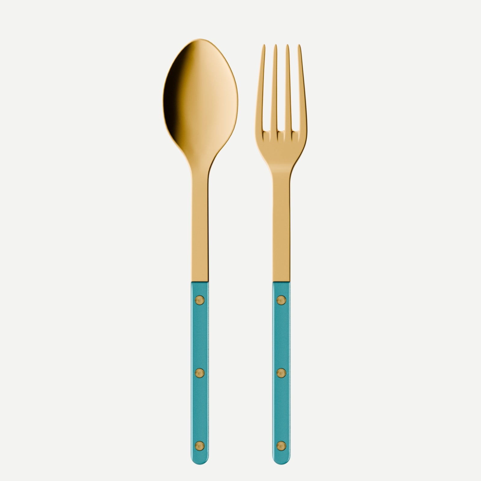 Bistrot Gold Pearly, Turquoise - Serving set