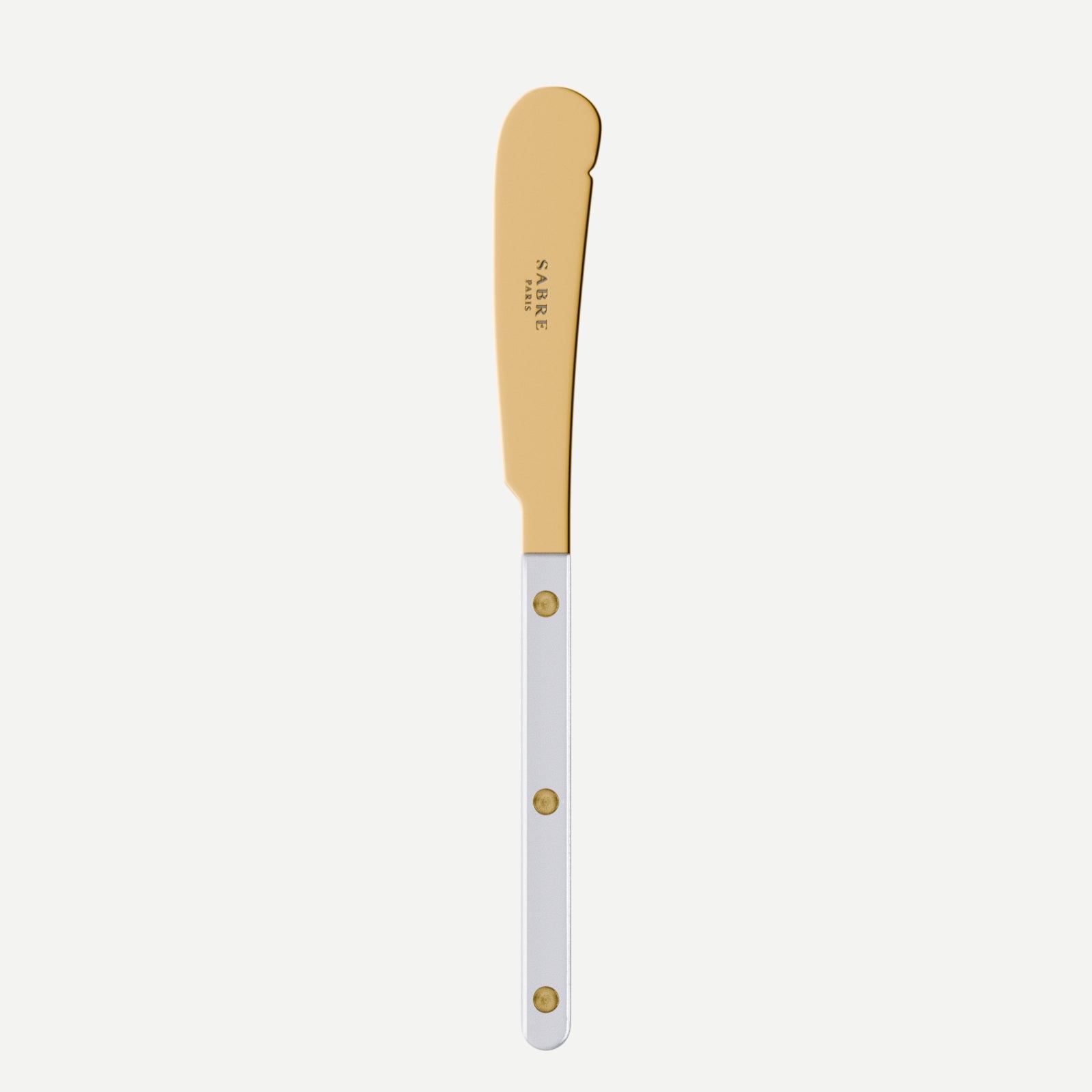 Couteau à beurre Bistrot Gold Pearly, blanc