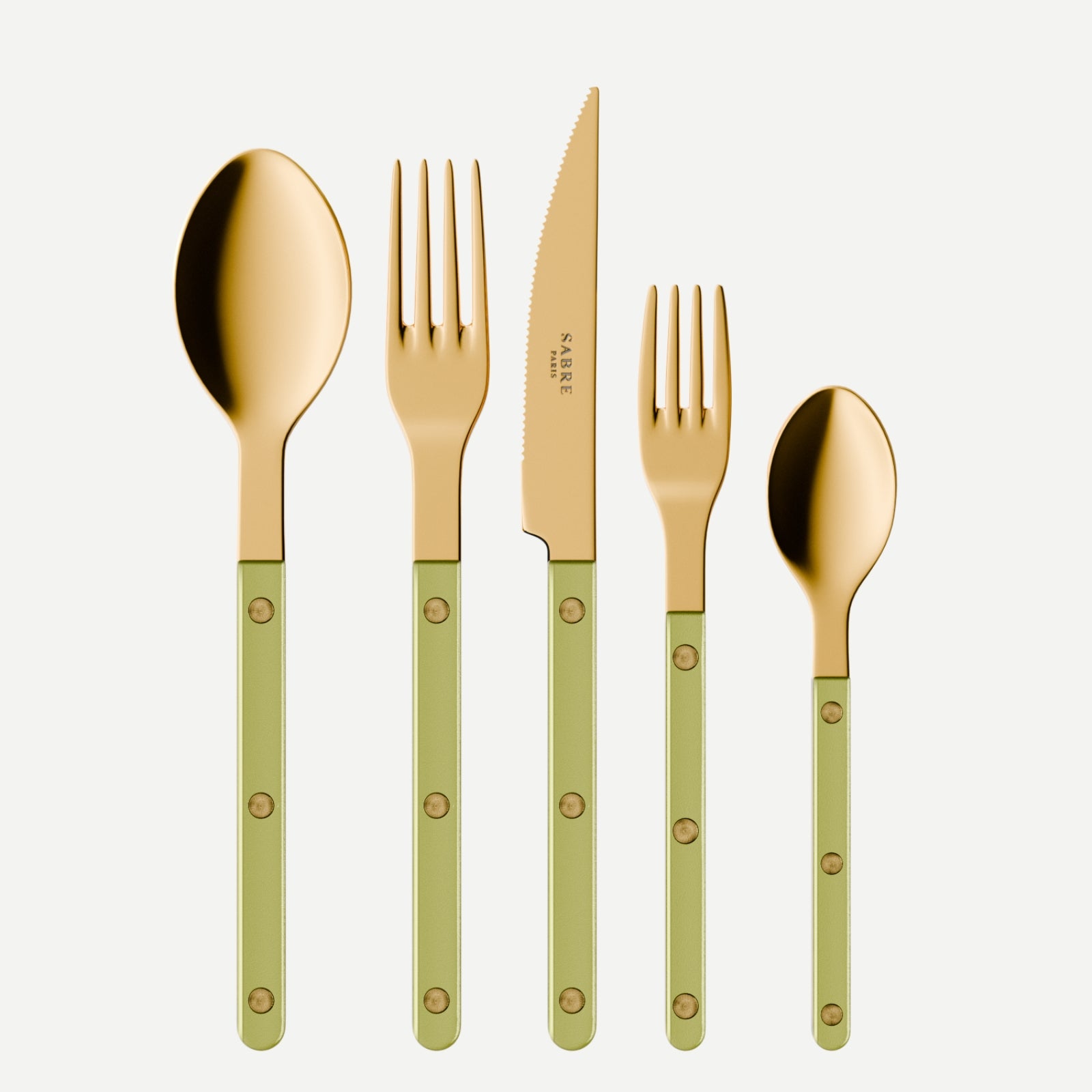 Bistrot Gold color Pearly, Moss - 20 pieces cutlery set