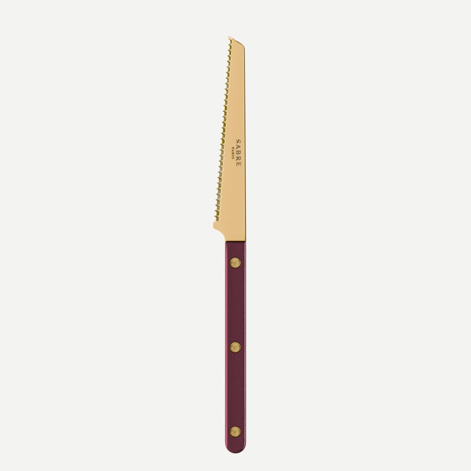 Bistrot Gold Pearly, Aubergine - Tomato knife
